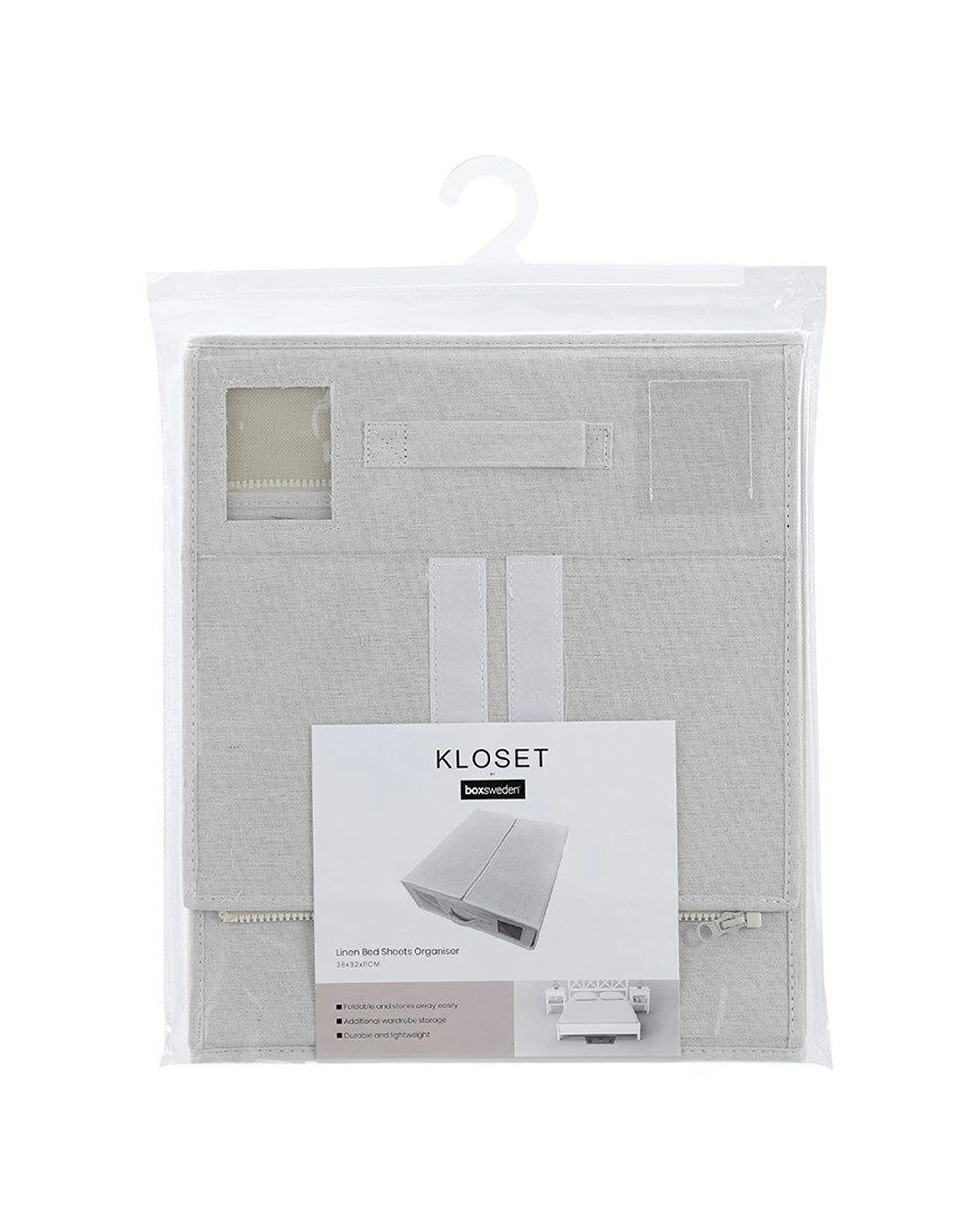 2 Boxsweden Kloset Linen Bed Sheets Box 12 Pack Foldable Storage 38x32x11cm
 - white, 2 of 9