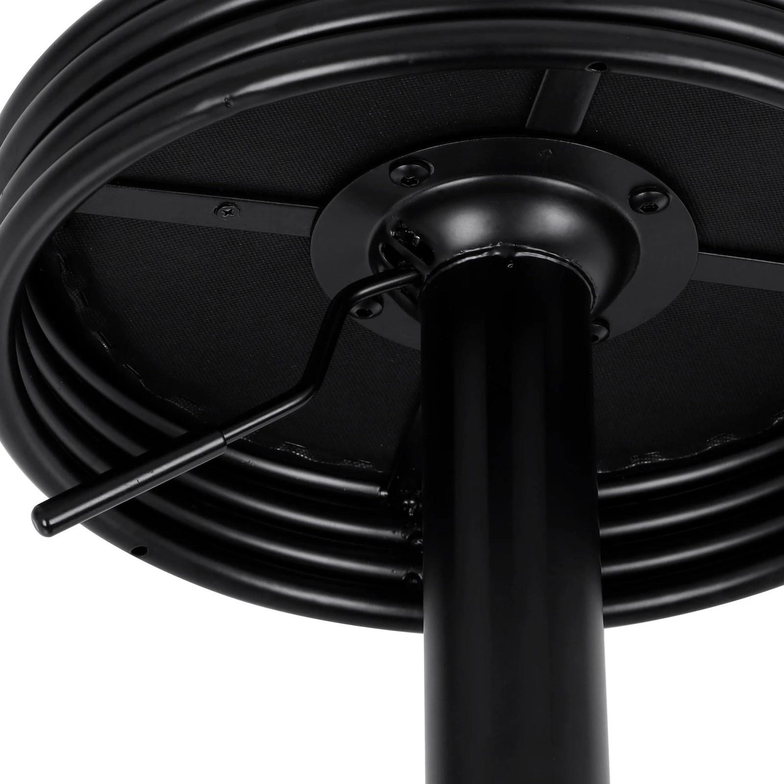 6 Alfordson 2x Bar Stools Sade Kitchen Swivel Chair Leather Gas Lift - All Black, 6 of 10