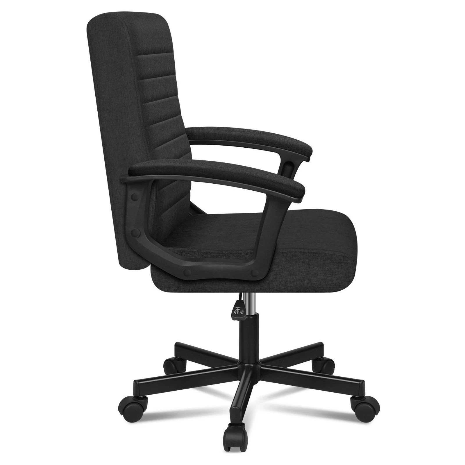 6 Alfordson Office Chair Executive Computer Seat Work Gaming Mid Back Fabric - Black, 6 of 9