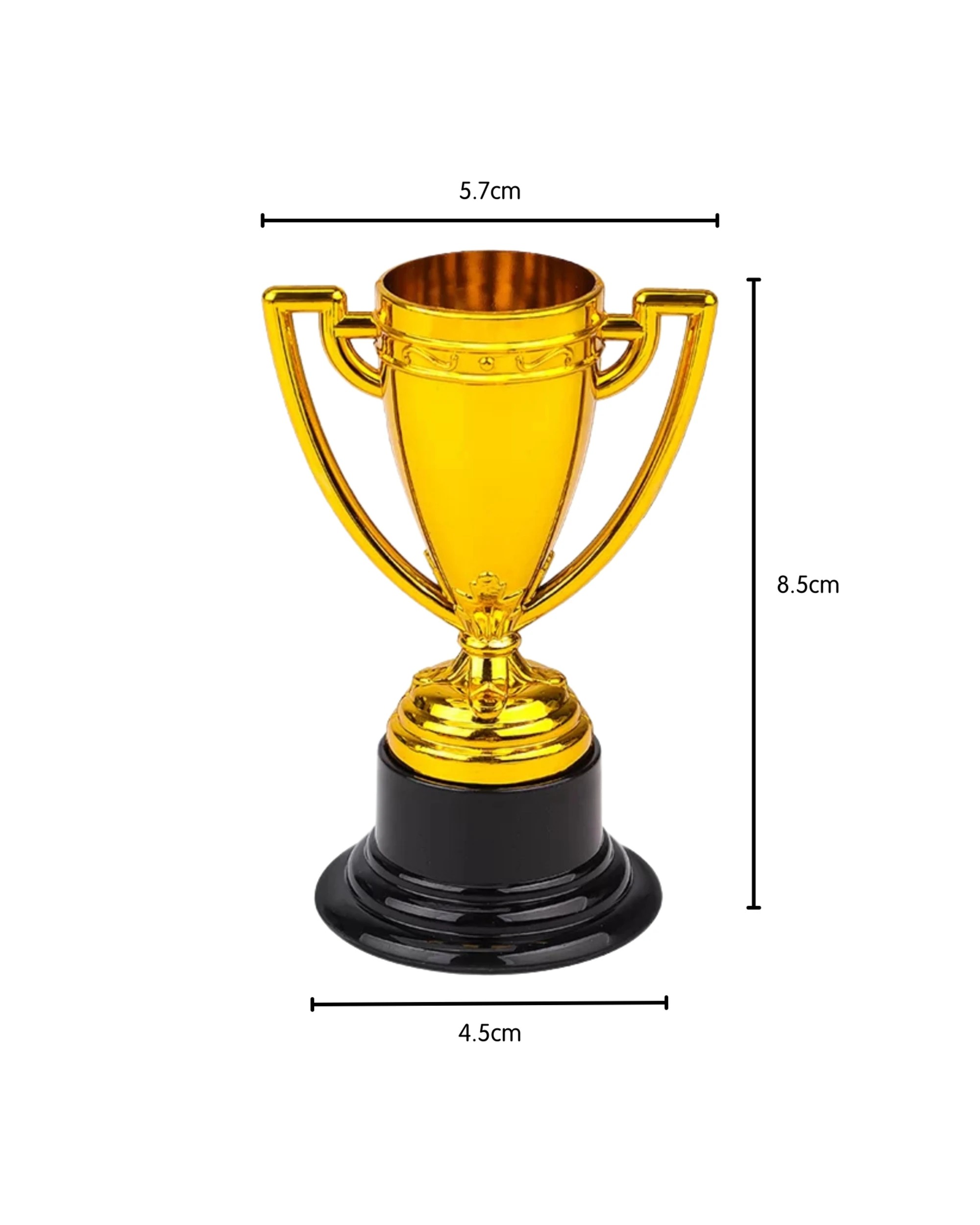 3 Party Maker 8.5cm Gold Trophies Pack of 2, 3 of 4