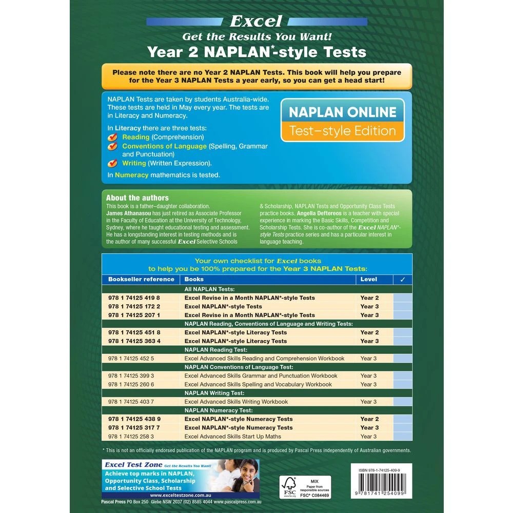 7 Excel NAPLAN Style Tests Year 2, 7 of 7