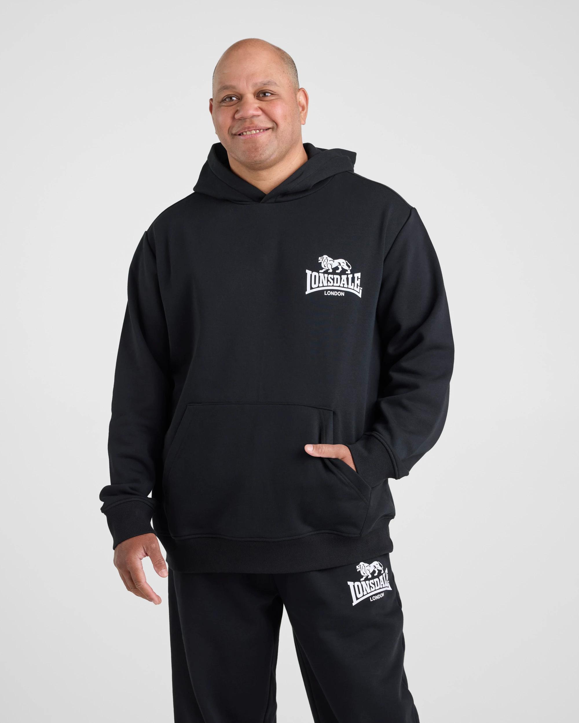 1 Lonsdale London Plus Sport Hoodie BLACK, 1 of 5