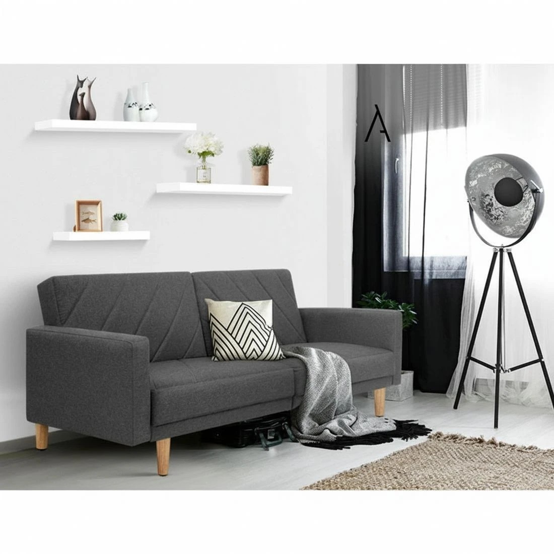 7 Artiss Floating Wall Shelf Set of 3 - White, 7 of 10