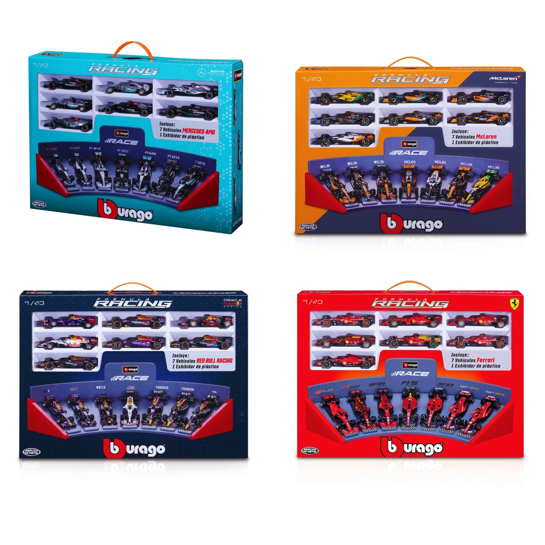 1 Bburago Formula Racing 1:43 Car Set - Assorted, 1 of 5