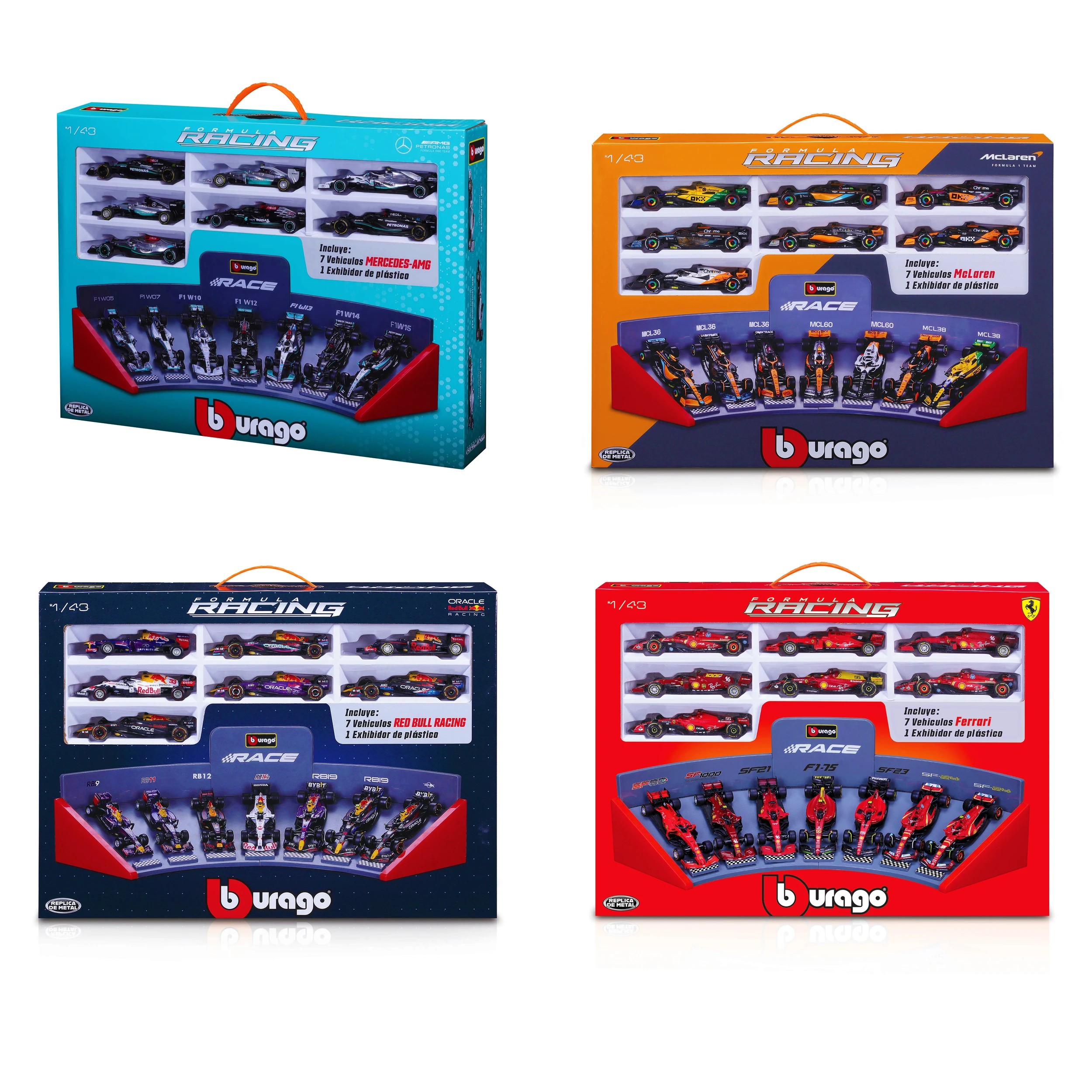 1 Bburago Formula Racing 1:43 Car Set - Assorted, 1 of 5