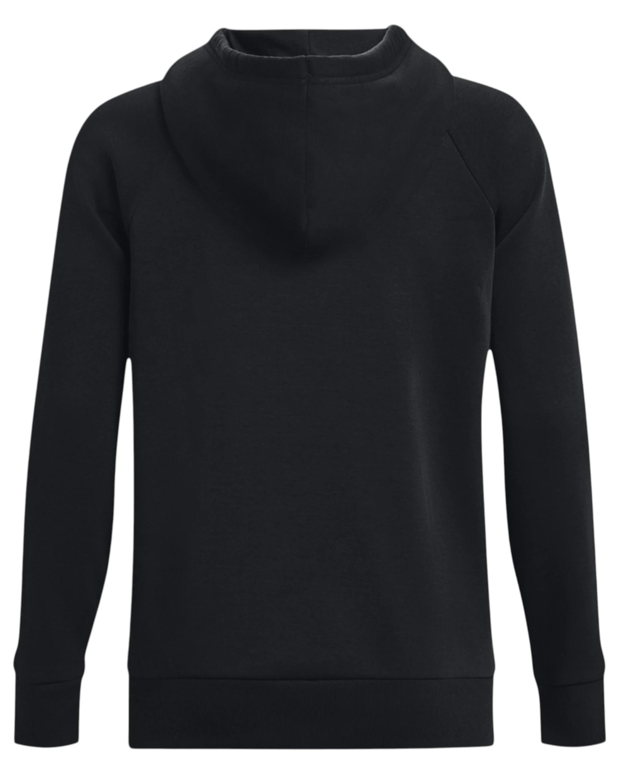 2 Under Armour Womens Rival Fleece Black/ White Big Logo Hoodie BLACK, 2 of 6