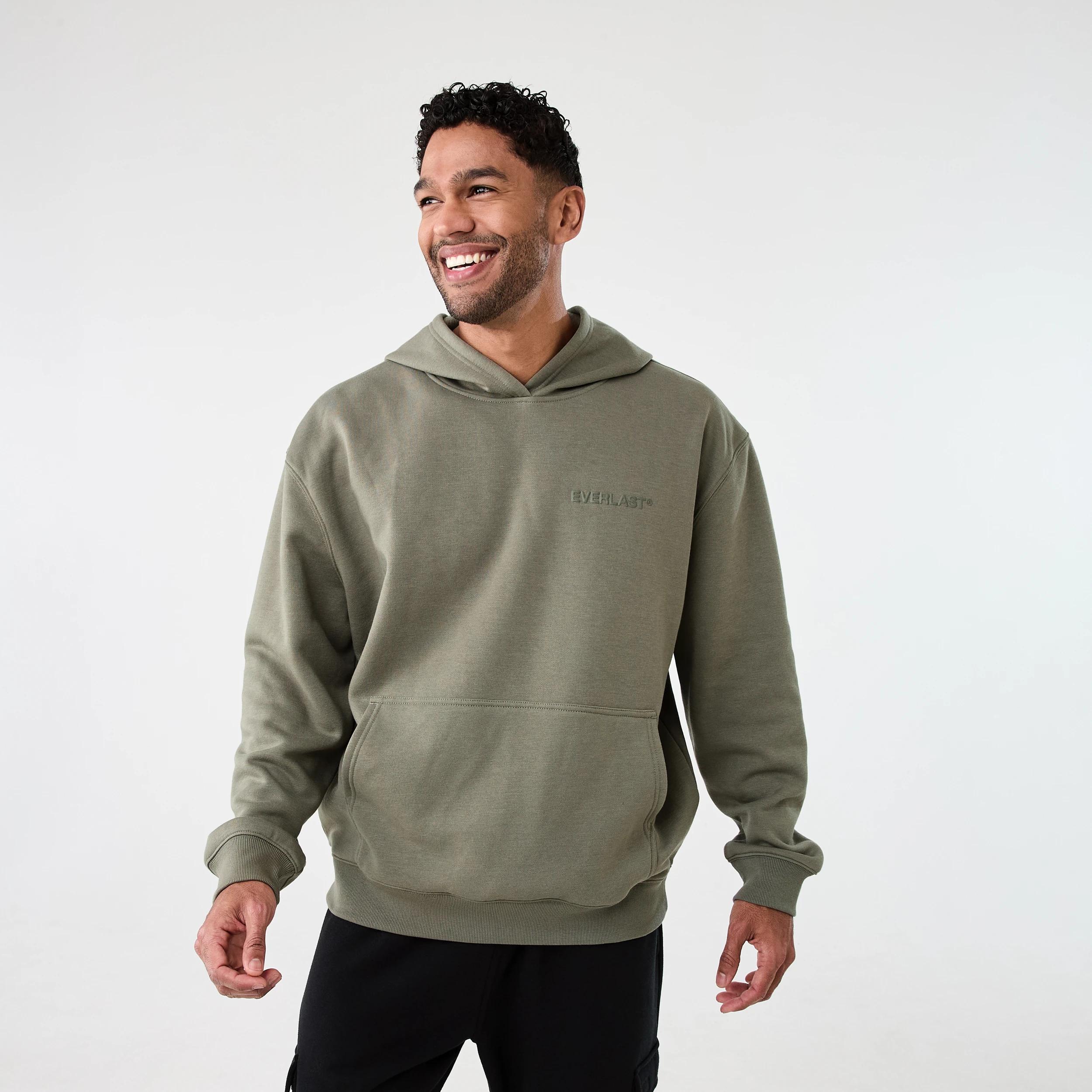 1 Everlast Mens Oversized Hoodie EVERLAST DRY HERB, 1 of 8