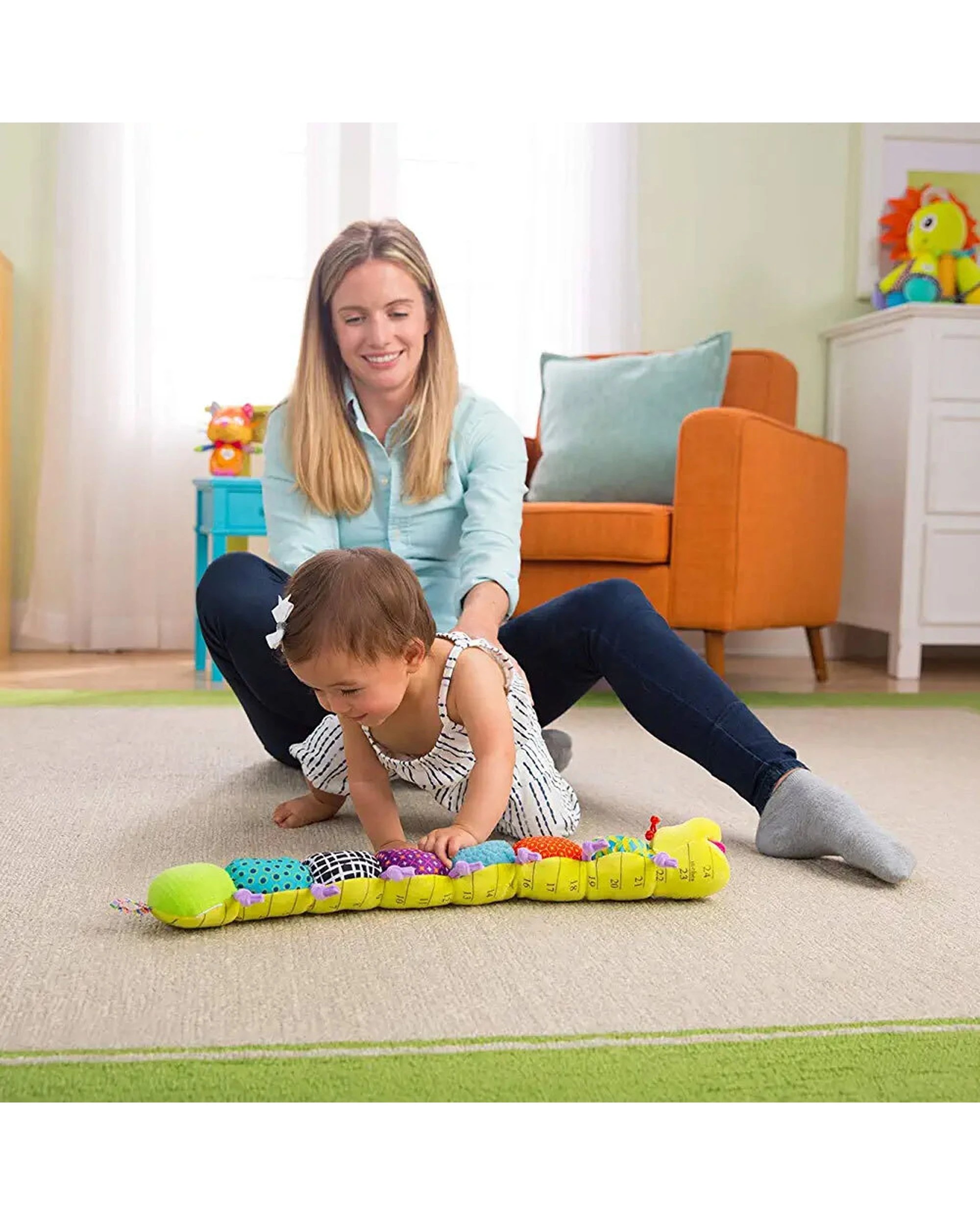 Lamaze Musical Inchworm Plush Toy Soft Sensory Baby Toy - Multi - Kmart