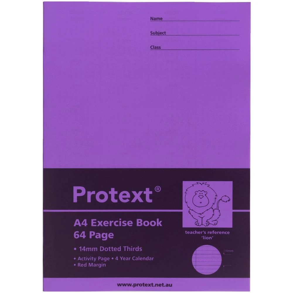 3 Protext A4 70gsm 14mm Dotted Thirds Exercise Book 64 Pg Blue, 3 of 3