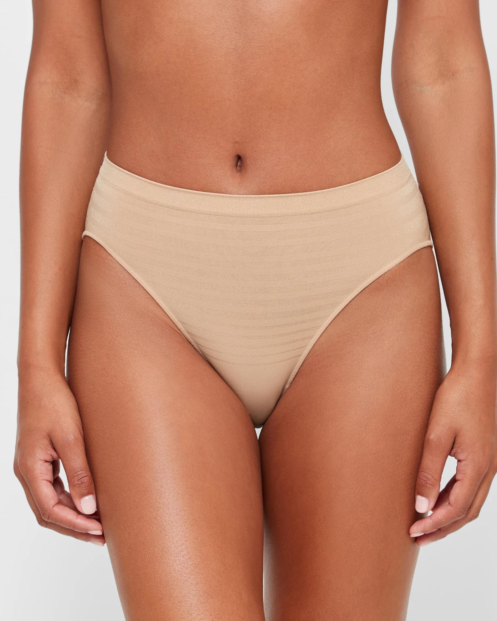 2 Target 2 Pack Matte And Shine High Cut Briefs LATTE, 2 of 4