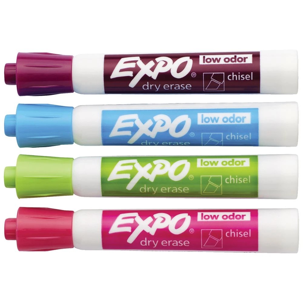 2 Expo Whiteboard Markers Chisel Fashion Assorted 4 Pack, 2 of 3