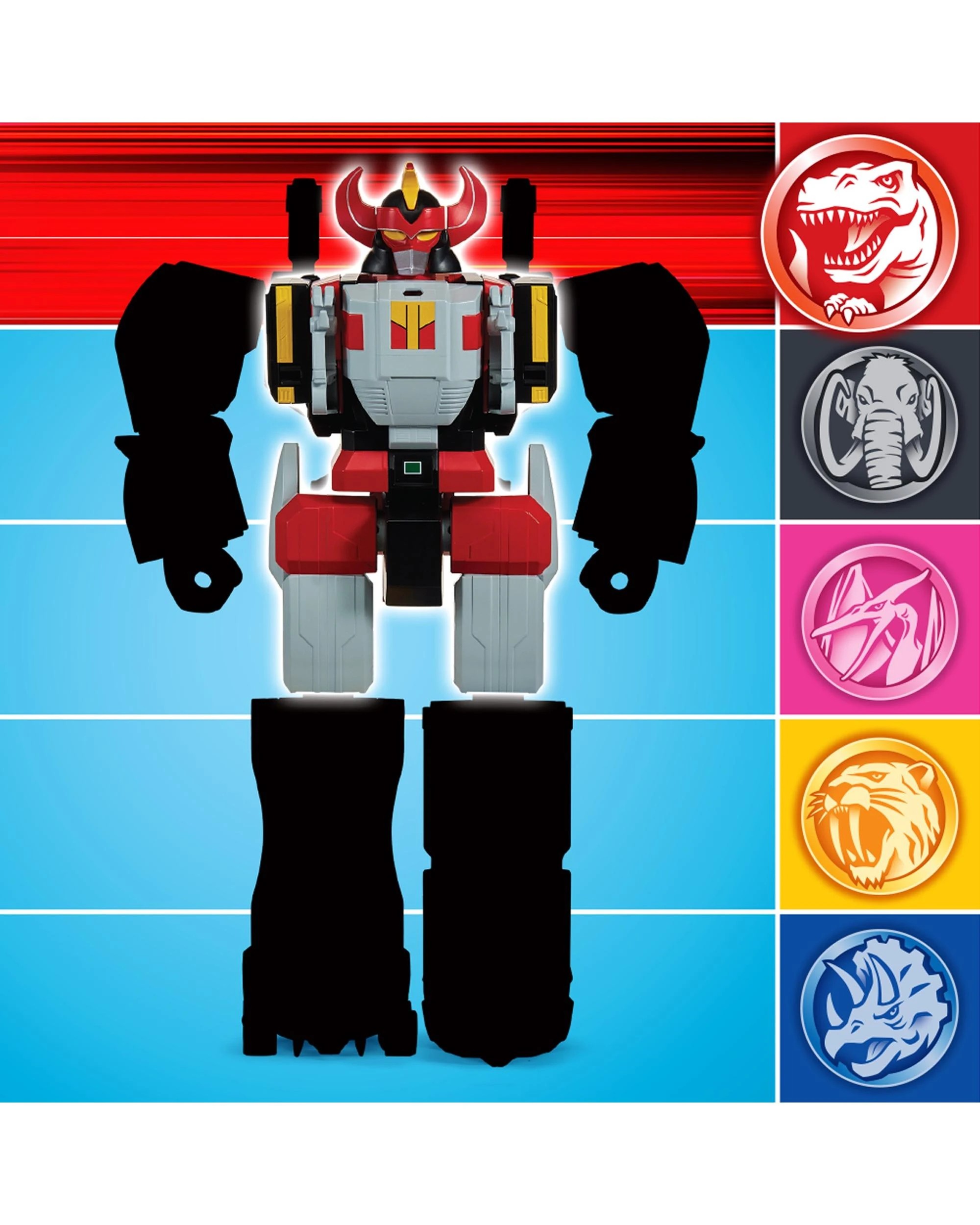 9 Mighty Morphin Power Rangers Re-Ignition Combinable Dinozord Tyrannosaurus Toy, 9 of 10