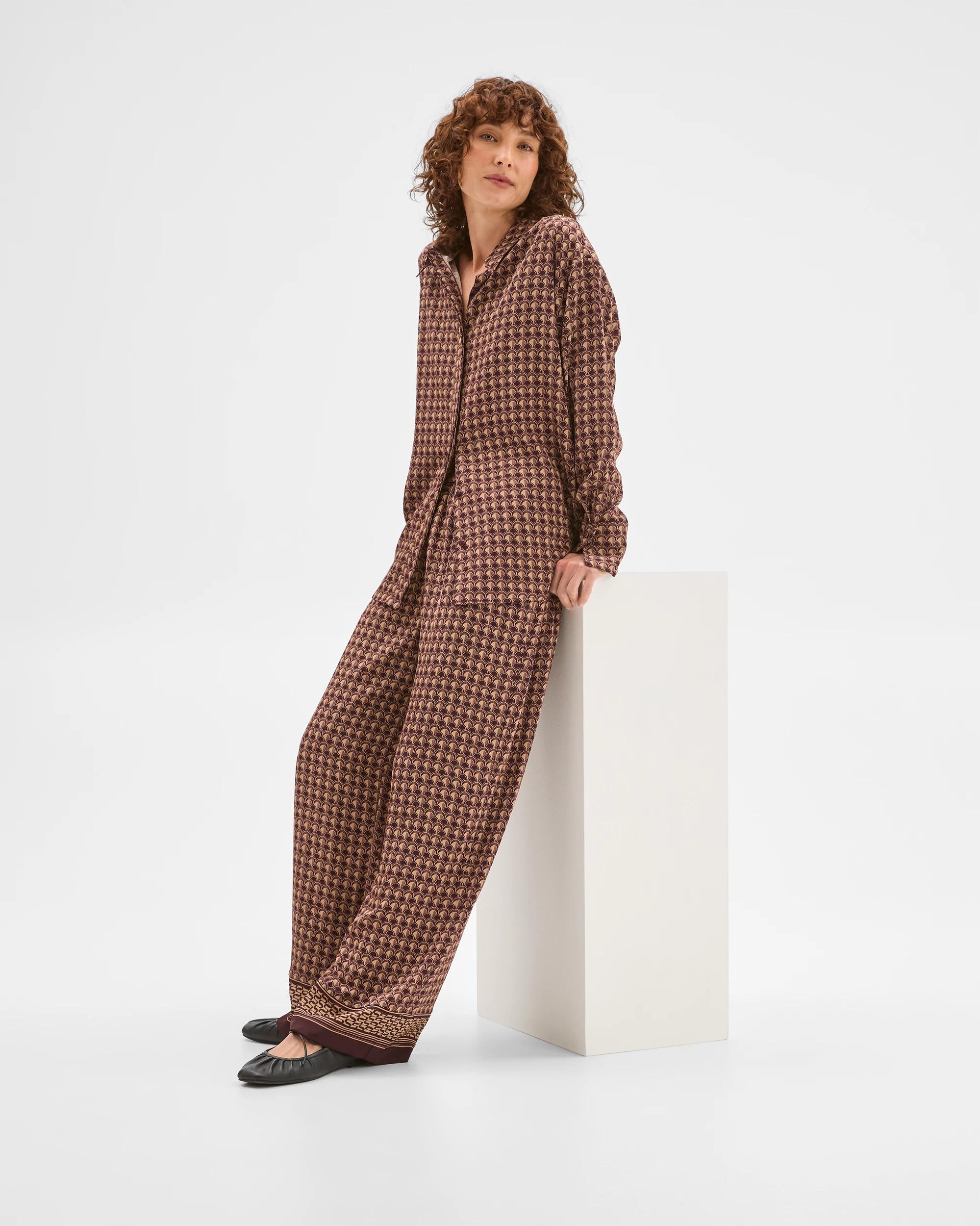 1 Preview Elastic Waist Wide Leg Pants PINOT GEO, 1 of 6