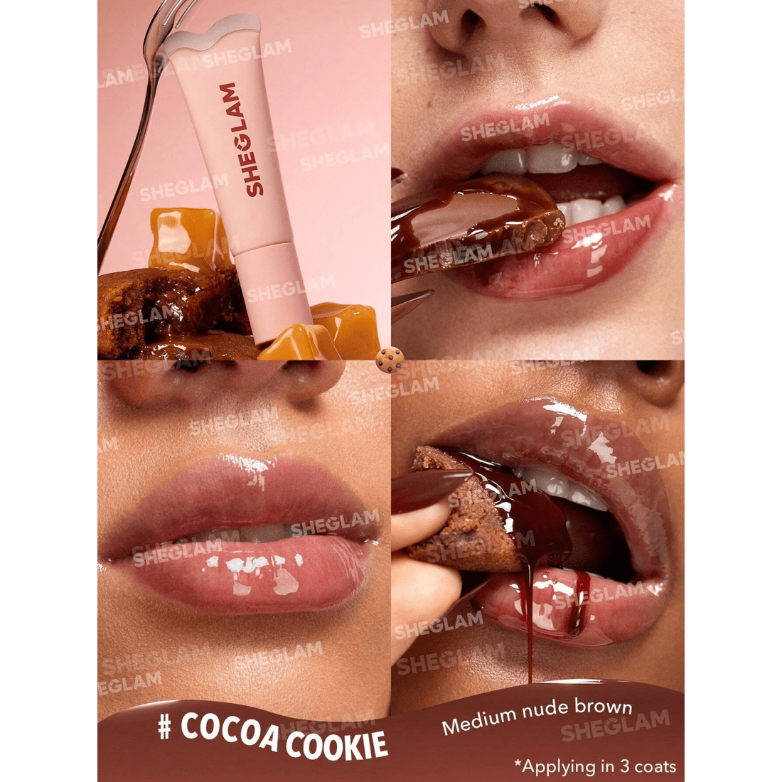 2 SHEGLAM Crystal Glaze Moisturizing Lip Care - Cocoa Cookie, 2 of 5