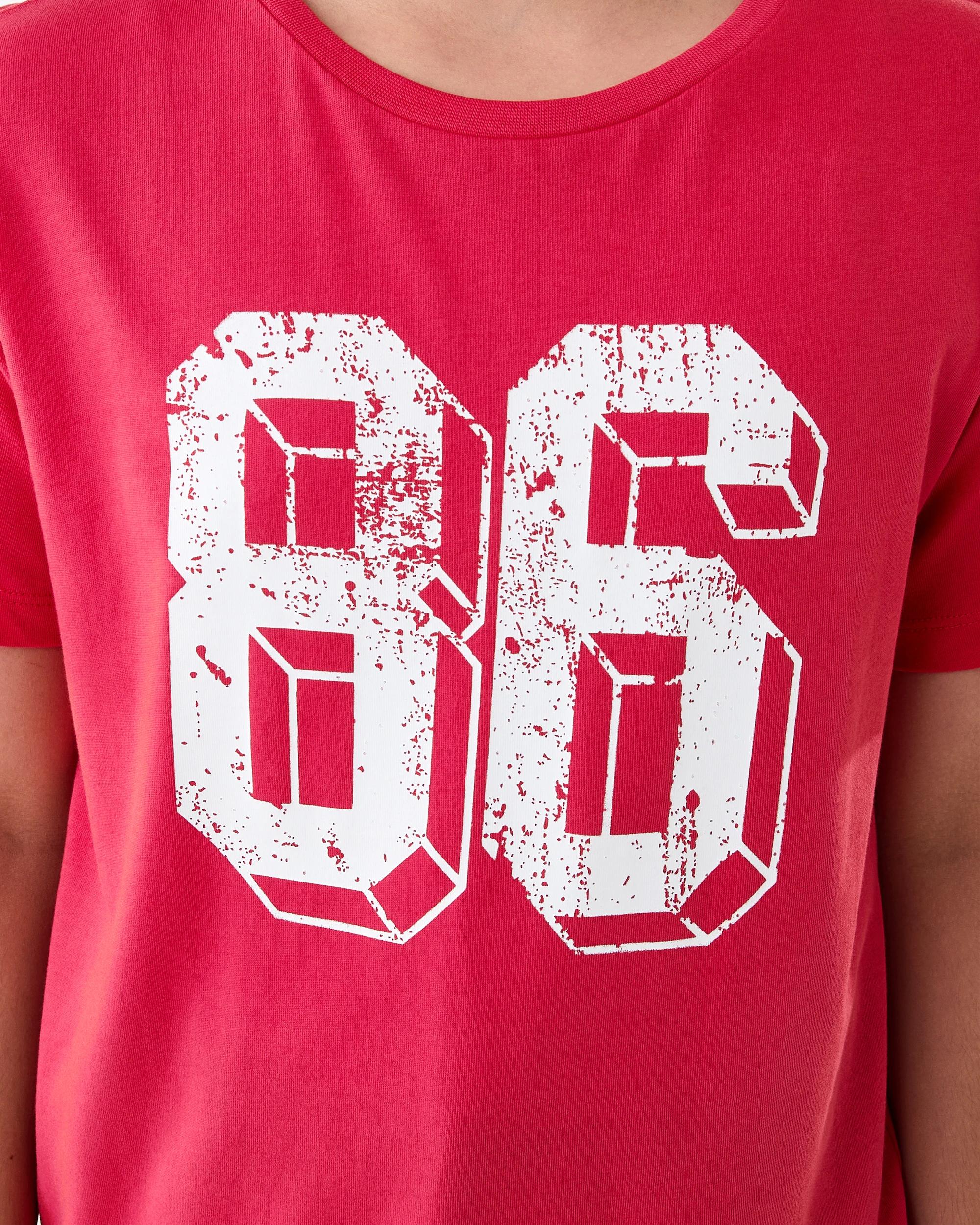 5 Short Sleeve Printed T-shirt Red Number, 5 of 7