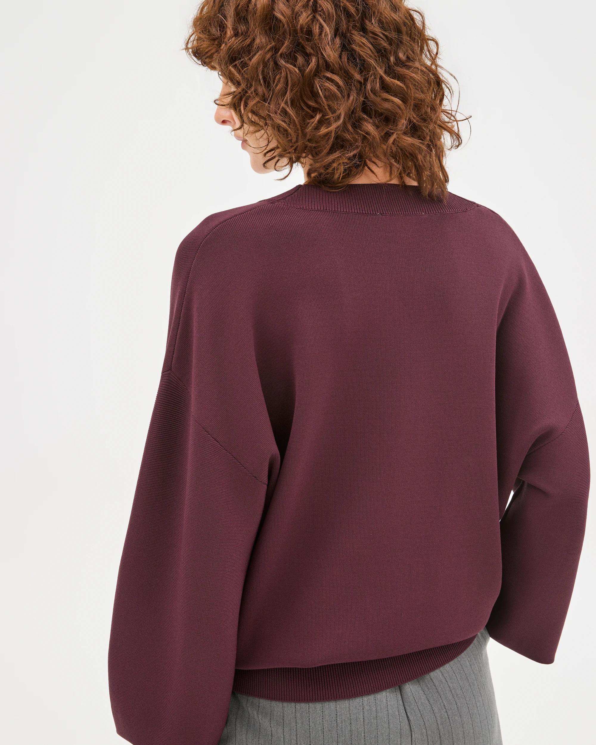 6 Preview Crepe Knit V-Neck Jumper PINOT, 6 of 6
