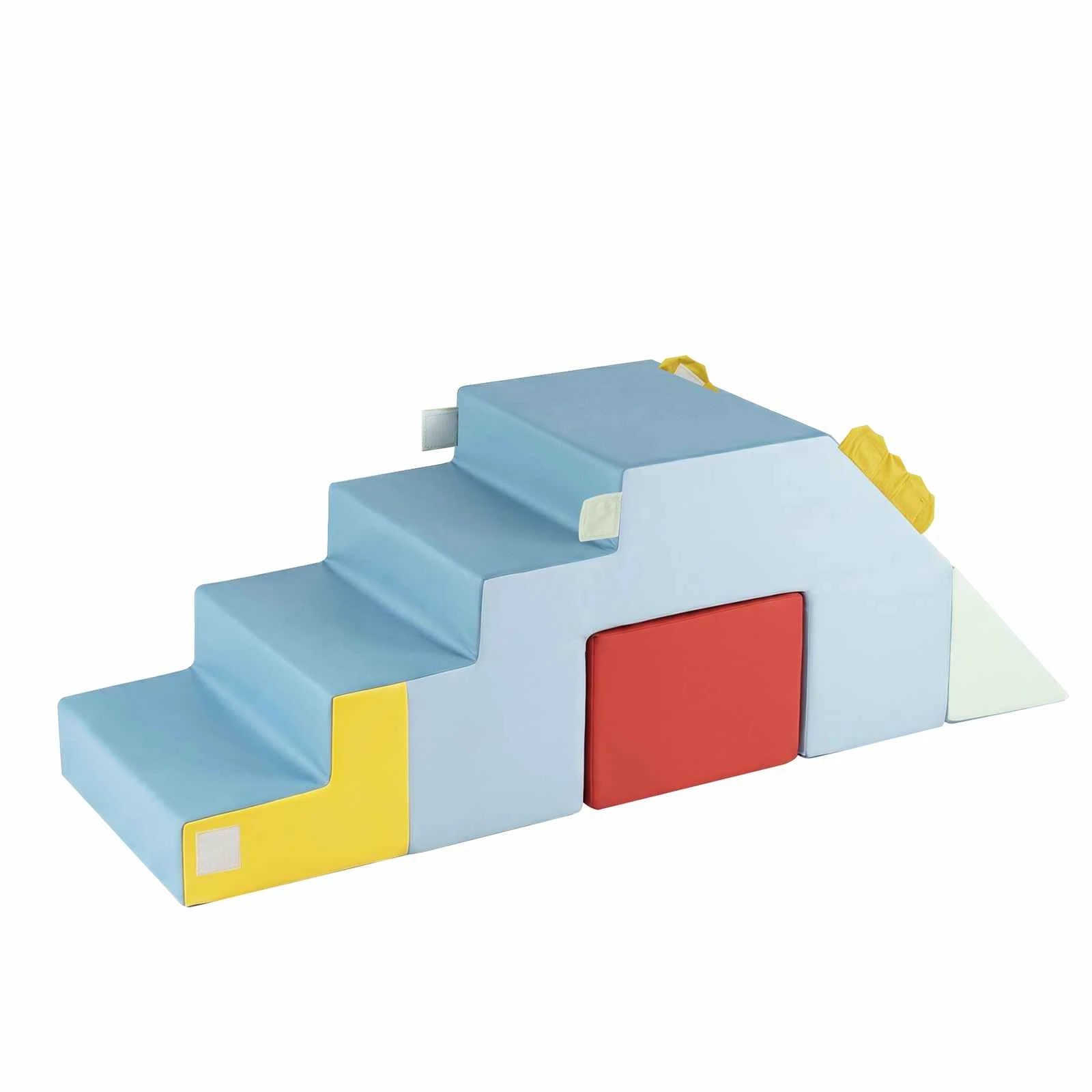 1 Costway Climbing Blocks Soft Foam Playset Climber Slide Stairs Crawl Climb & Sliding - Multi, 1 of 3