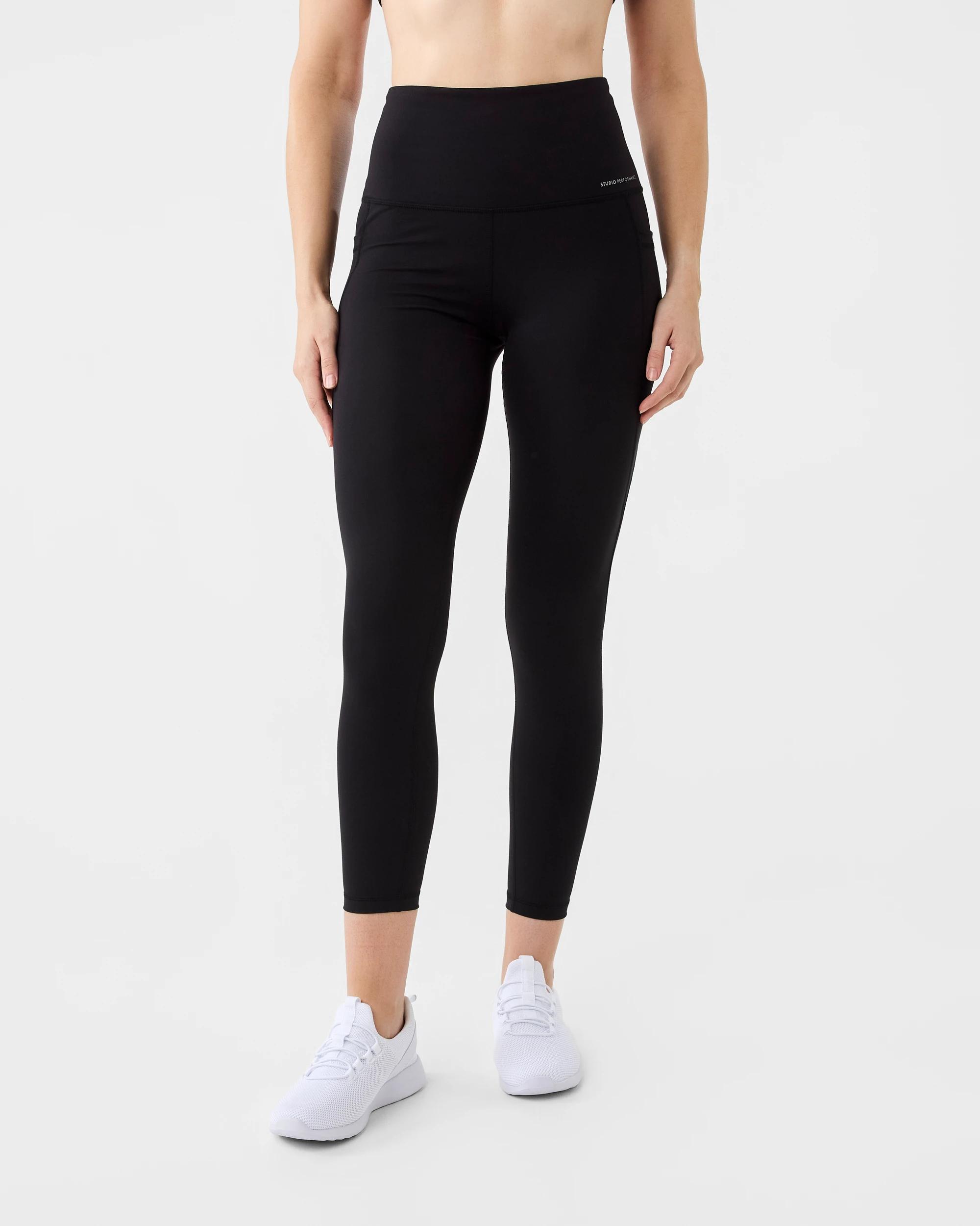 1 Active Womens Ultra High Rise Full Length Studio Leggings Black, 1 of 8