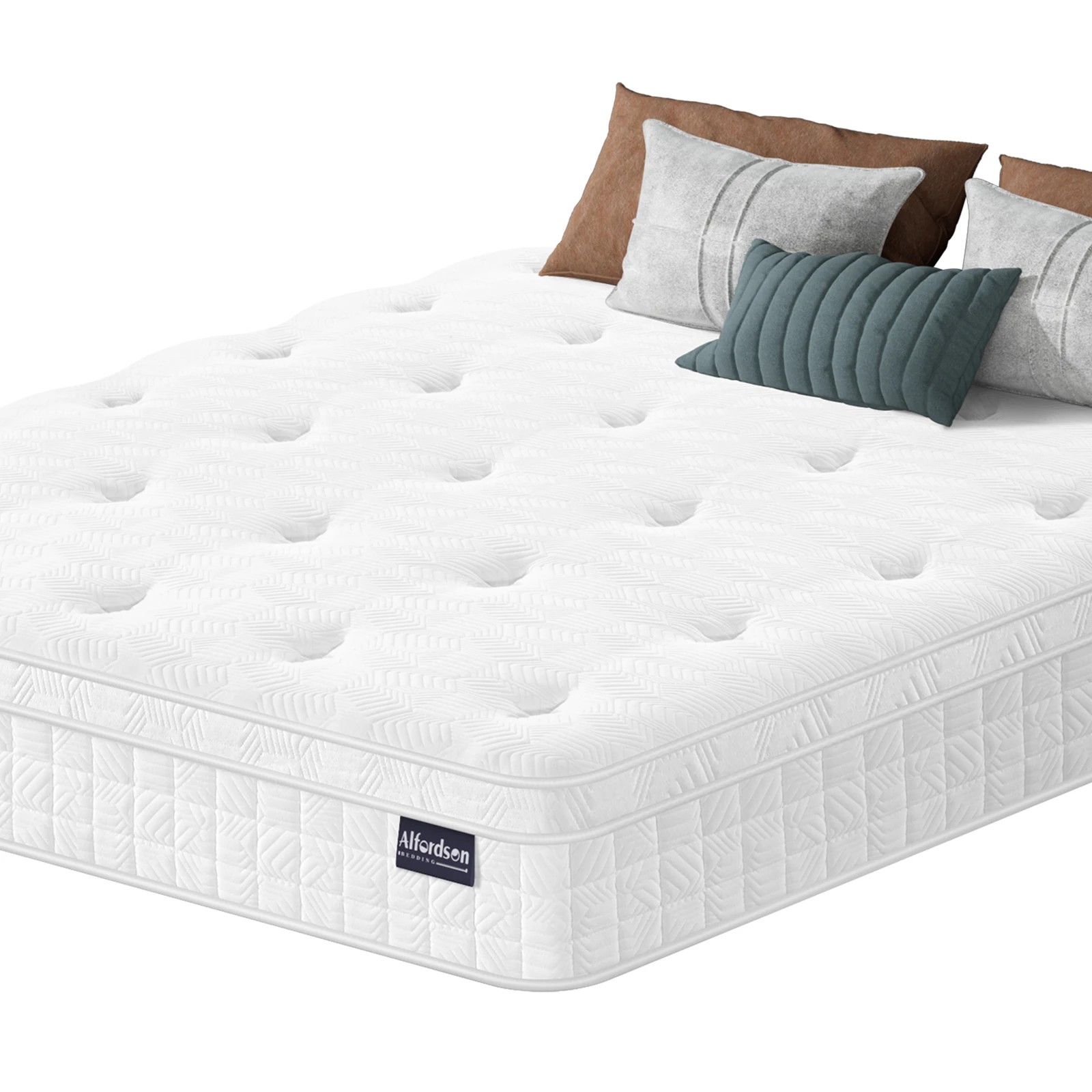 4 Alfordson Mattress 22CM Euro Top Spring Foam Bedding Medium Firm - Queen Bed, 4 of 10