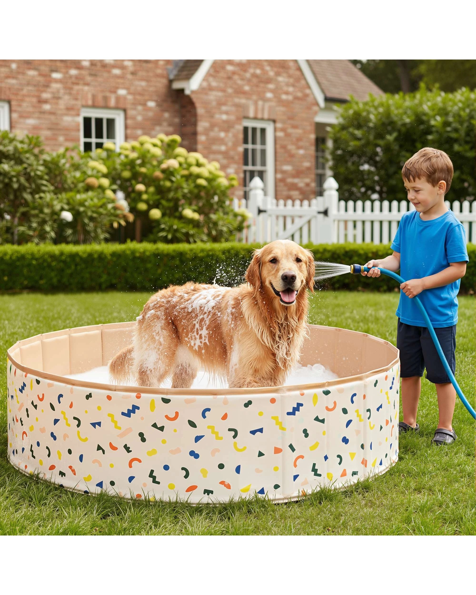 3 Advwin Pet Swimming Pool Dog Pool Bath Tub Foldable, 3 of 6