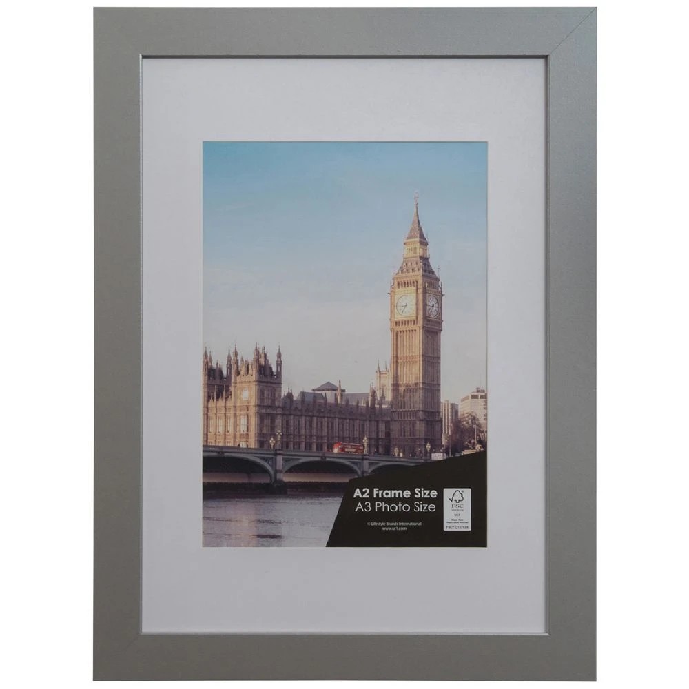 1 Cosmopolitan A2 with A3 Opening Poster Frame Silver, 1 of 4