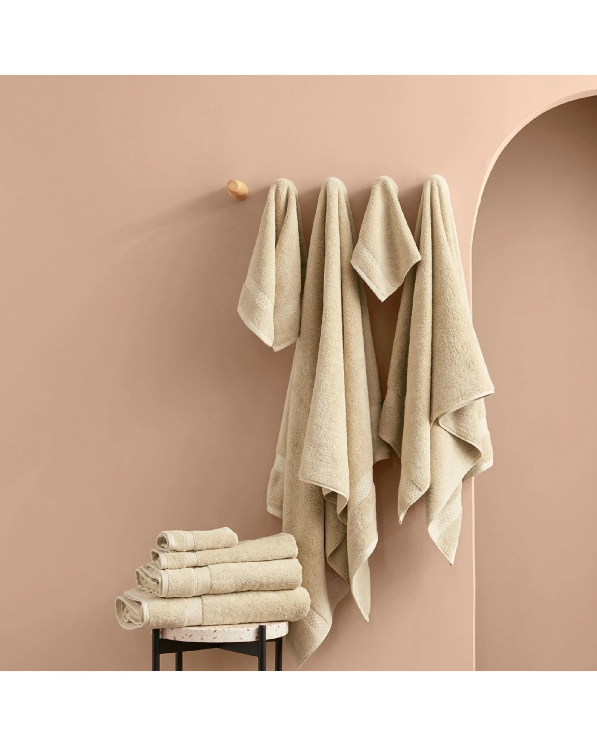 3 Bedding co 8pc Egyptian Cotton 700GSM Luxury Towel Set Plush French - Beige, 3 of 4