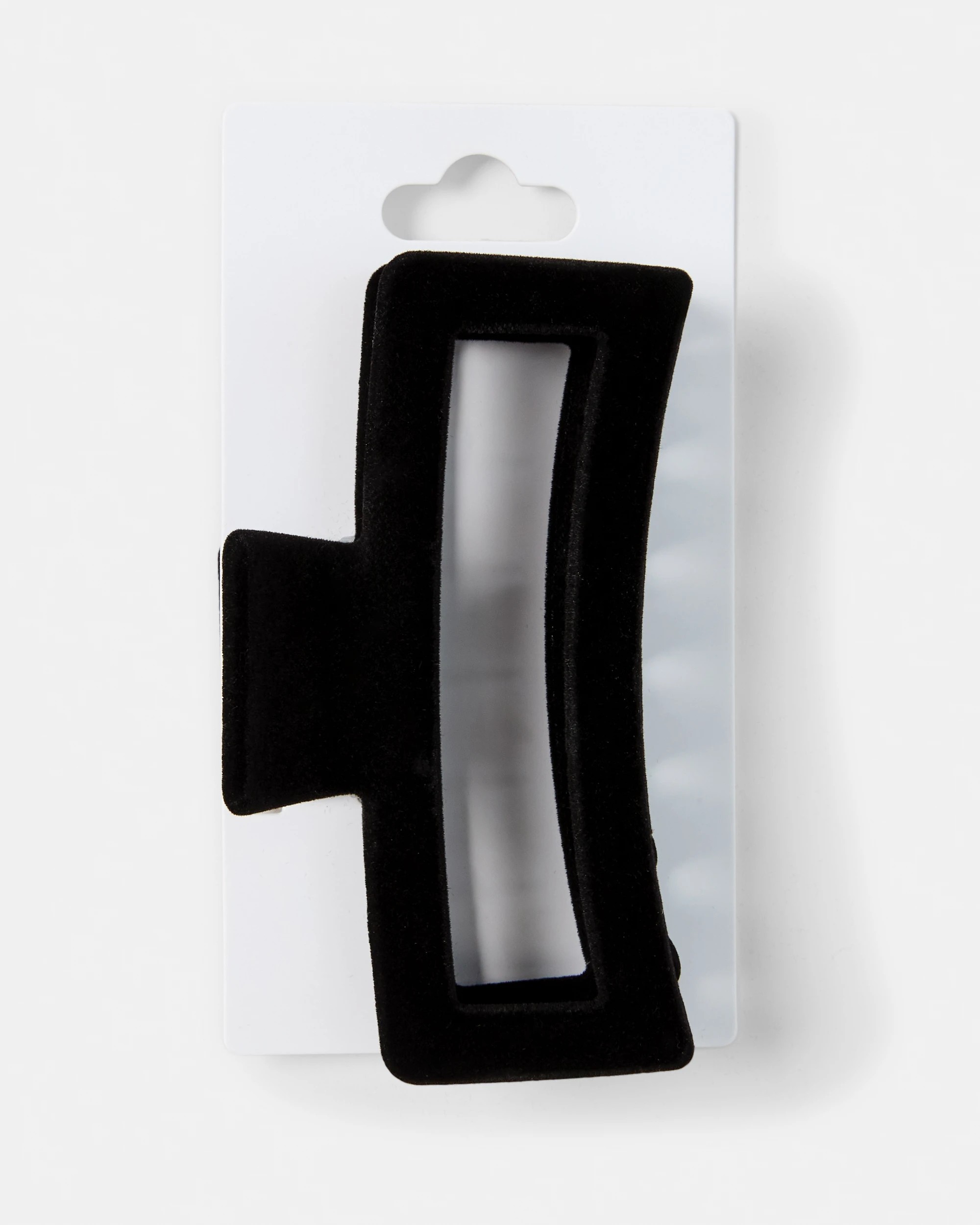 4 Black Velvet Rectangle Claw Hair Clip, 4 of 4