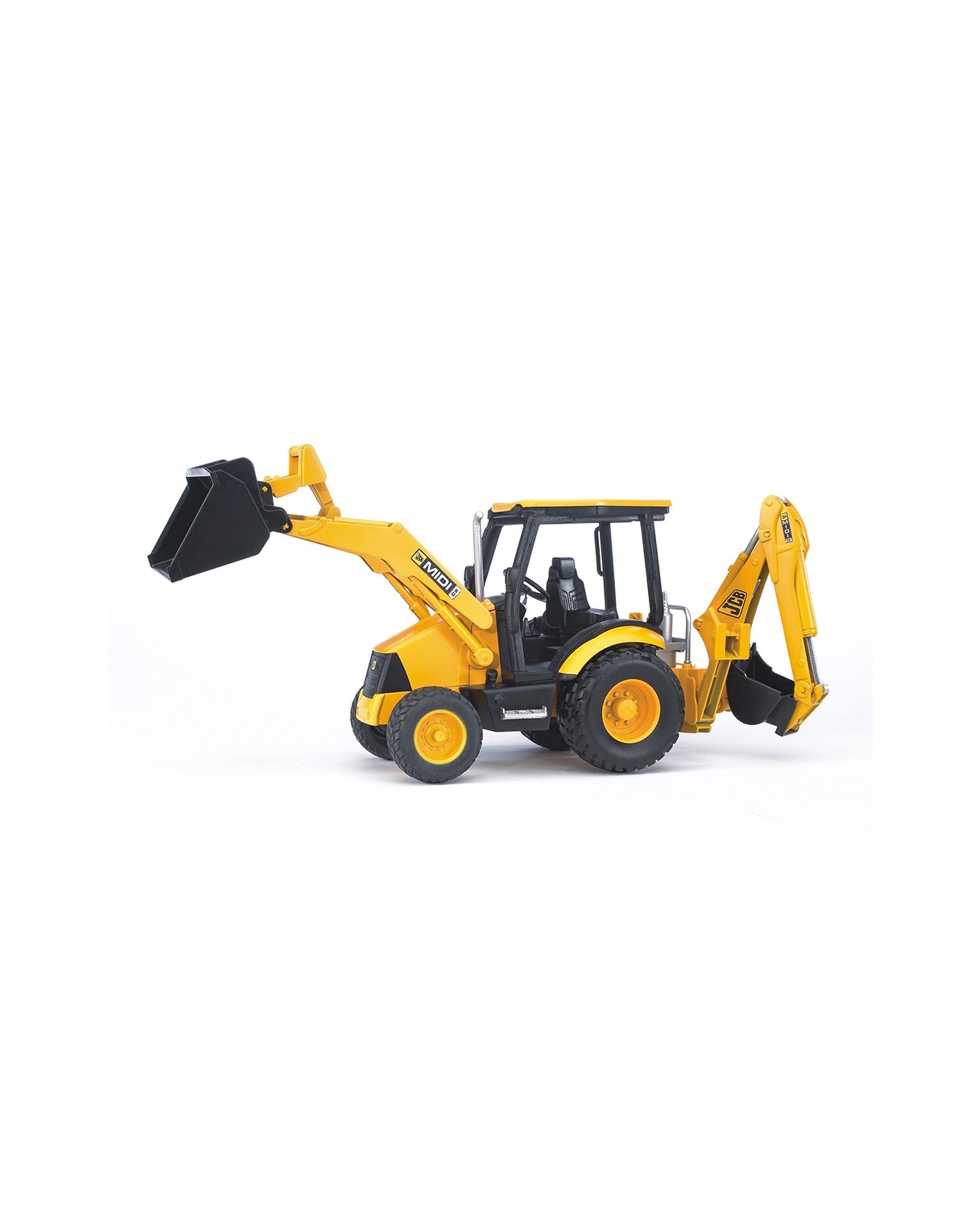 2 Bruder Jcb Backhoe Loader Toy 1 16 Scale 34cm Kids Construction Vehicle Age 3 Plus - Yellow, 2 of 5
