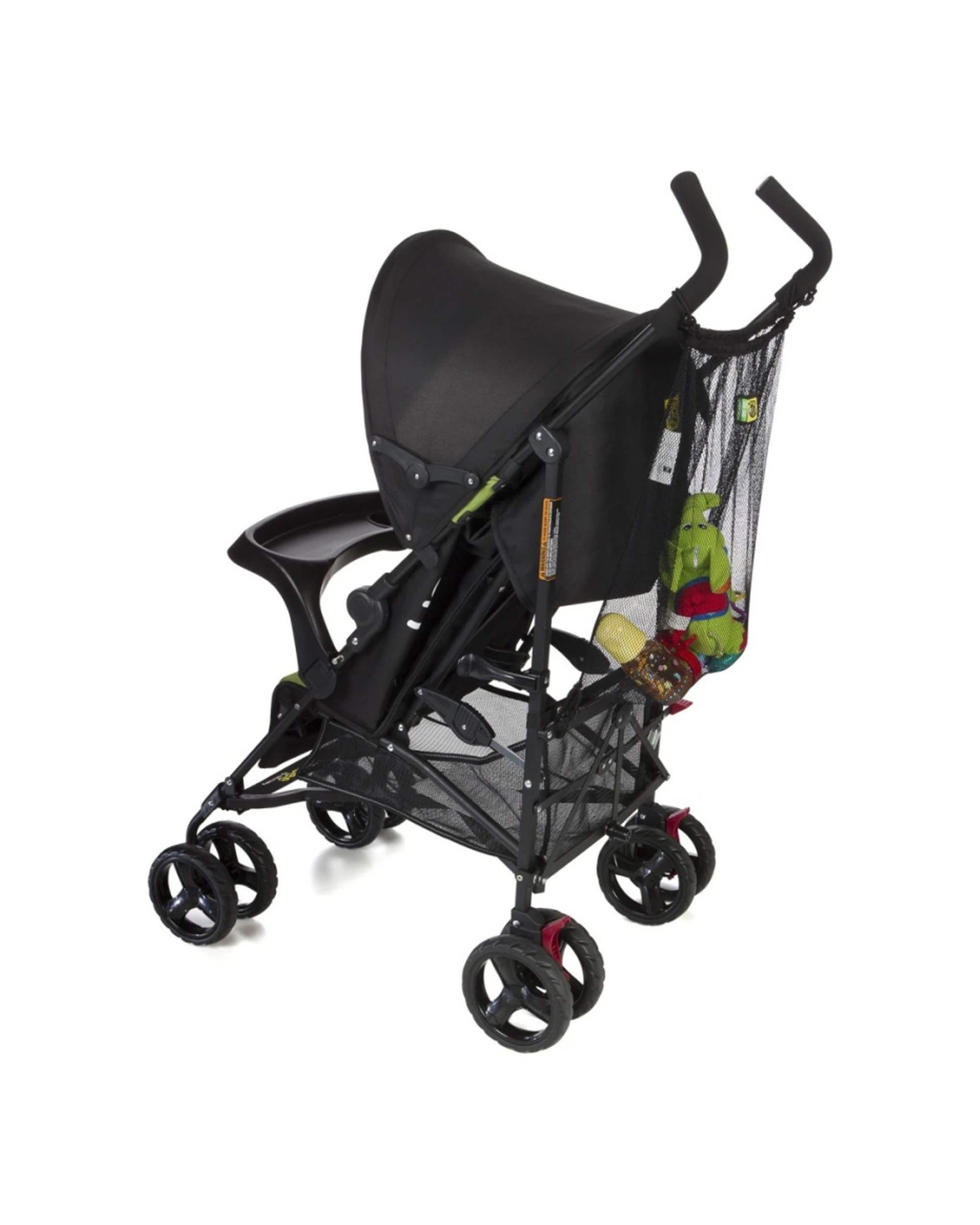1 VeeBee Stroller Net Bag Pram Storage Mesh Expandable Easy Access Clip On - Black, 1 of 4