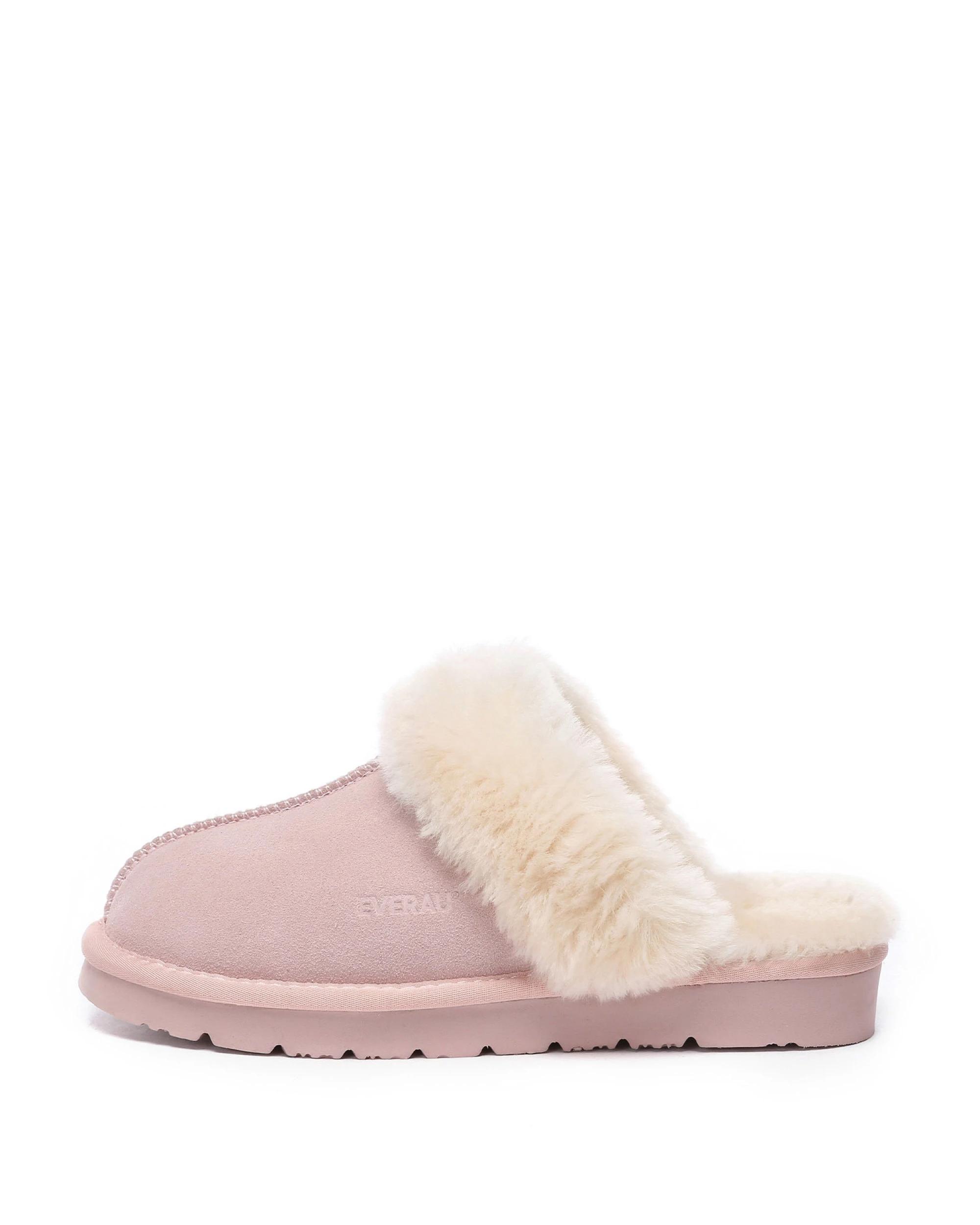4 Everau Unisex Muffin Slipper Suede PINK, 4 of 5