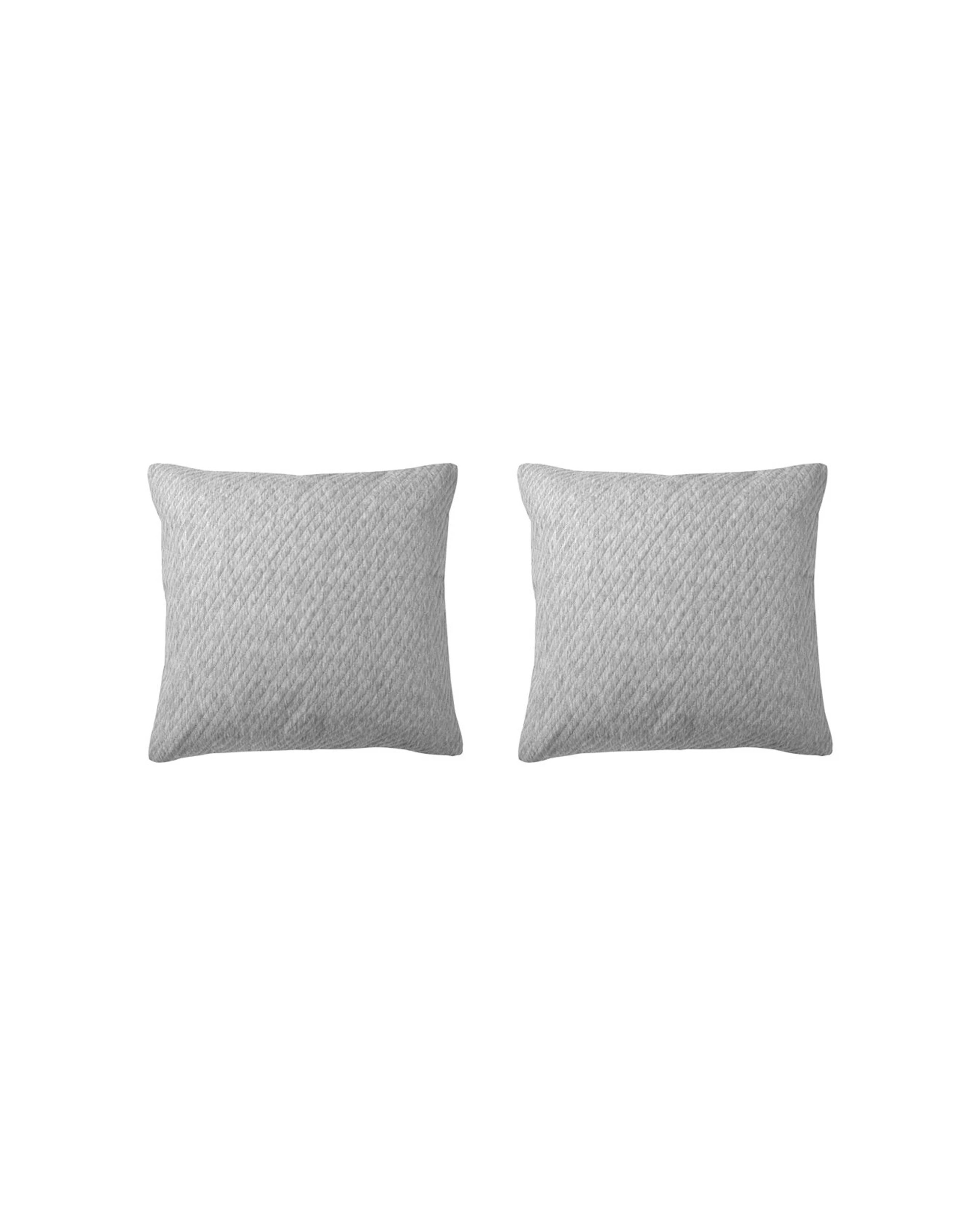 1 Bianca Pesaro Poly Cotton European Pillowcase 65x65cm 2 Pack - Grey, 1 of 1