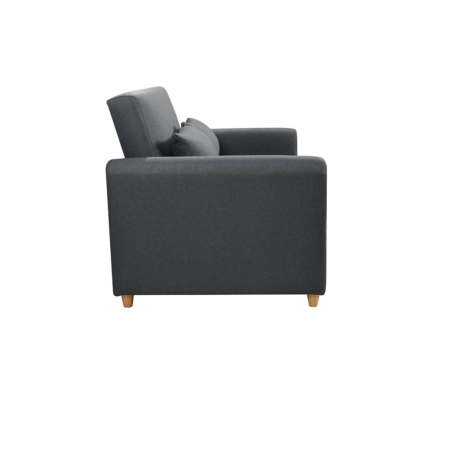 3 Foret 2-seater Pull Out Sofa Bed Lounge Adjustable Couch Furniture Grey, 3 of 8