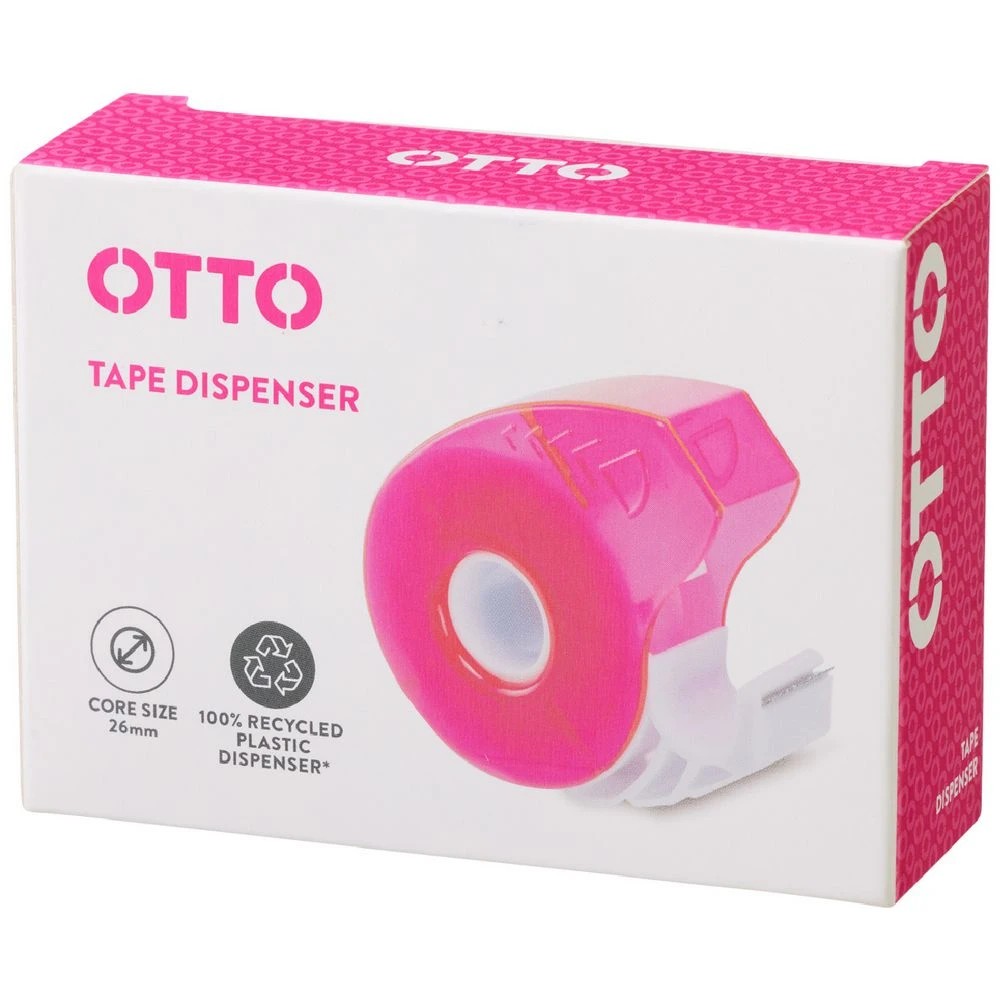 5 Otto Compact Tape Dispenser Fluro Pink, 5 of 5