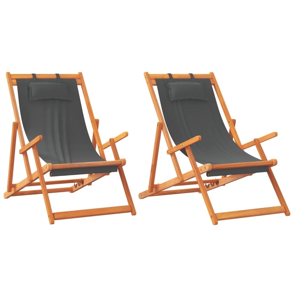 1 vidaXL folding chair Foldable - Grey, 1 of 9