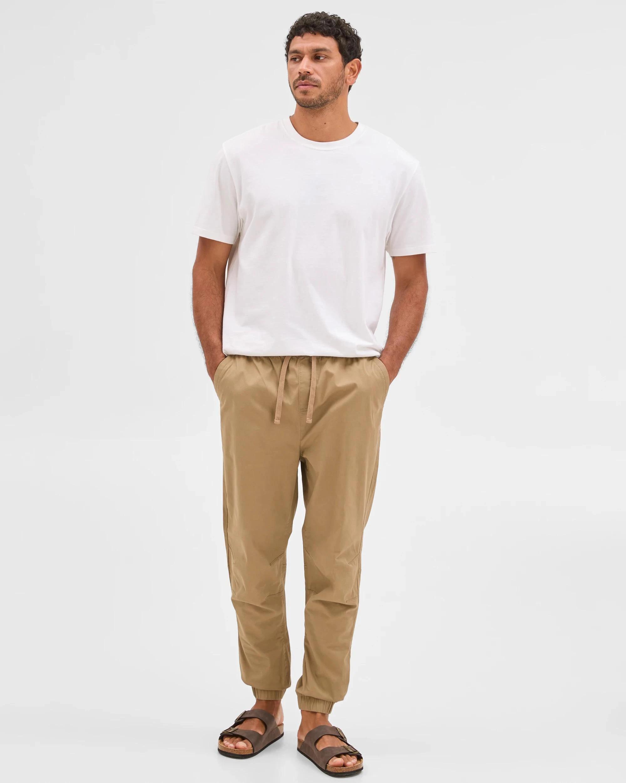 3 Target Man Australian Cotton Woven Jogger Pants SEPIA, 3 of 6