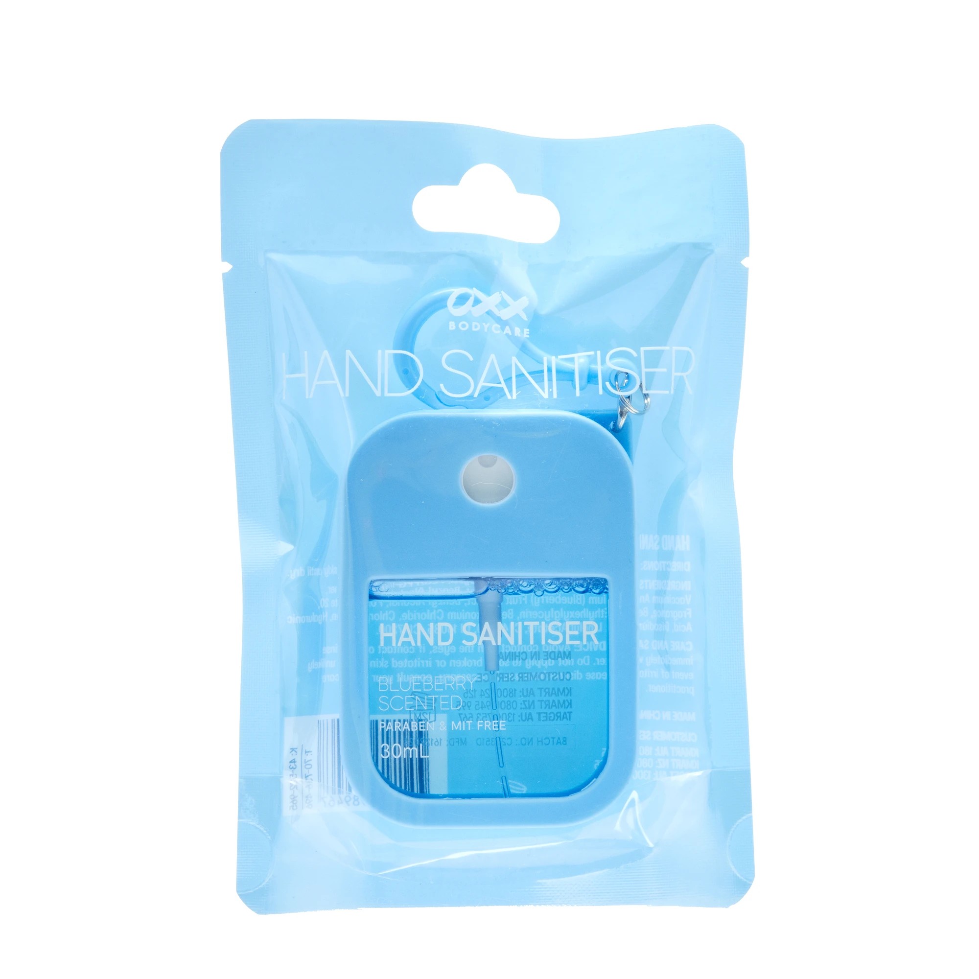 1 OXX Bodycare Hand Sanitiser 30ml - Blueberry Scented, 1 of 6