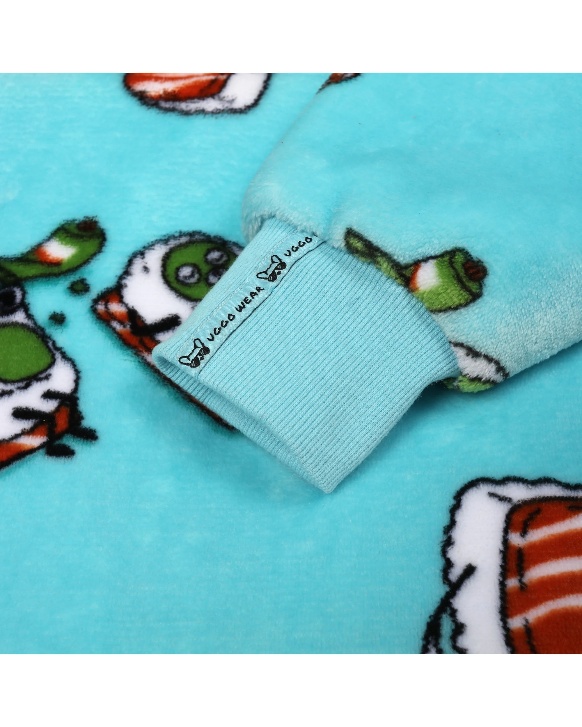 4 UGGO WEAR Giant Hoodie Wassupb Adult - ONE SIZE - Teal, 4 of 7