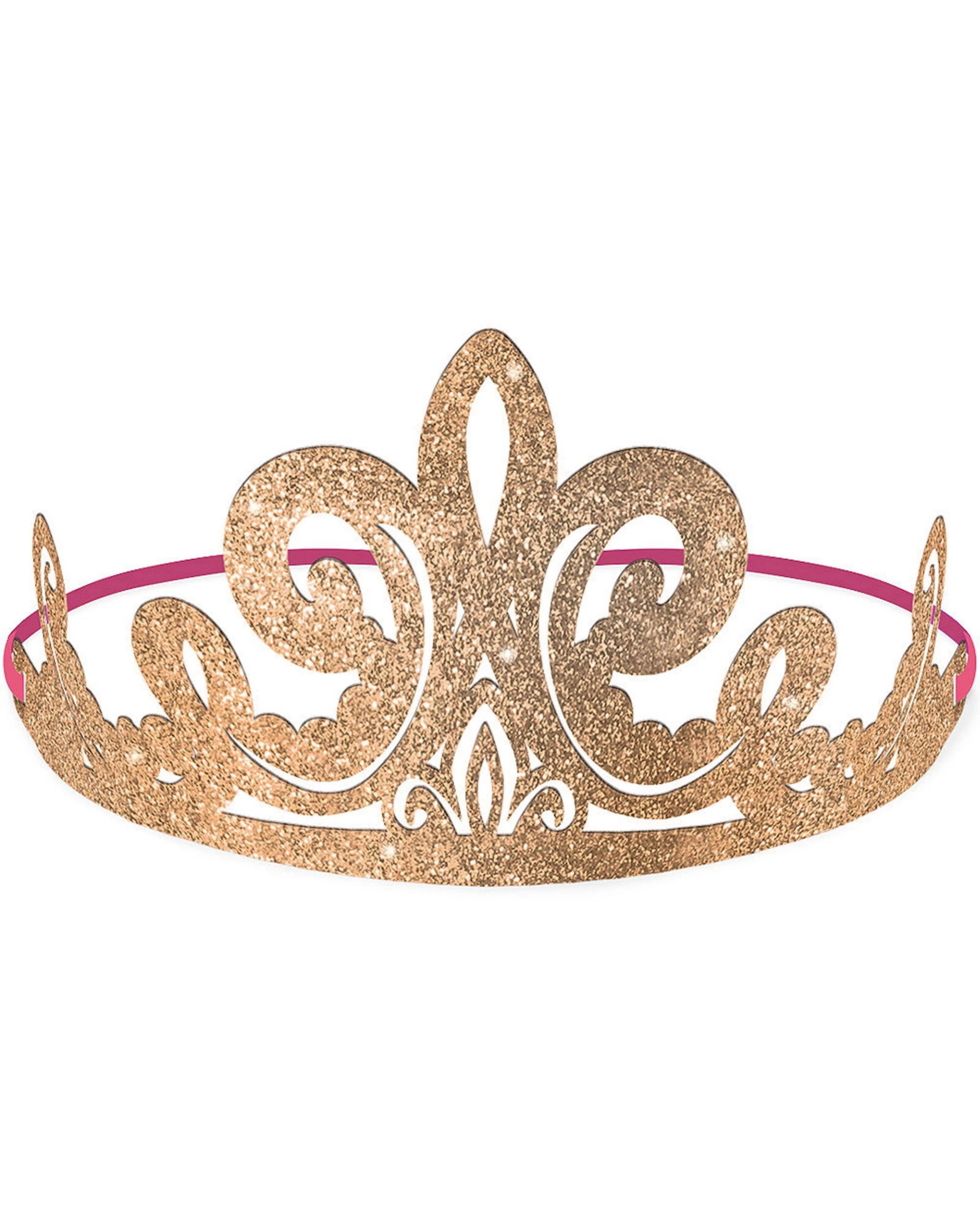 1 Disney Disney Princess Once Upon A Time Glitter Paper Tiaras Pack of 8, 1 of 1
