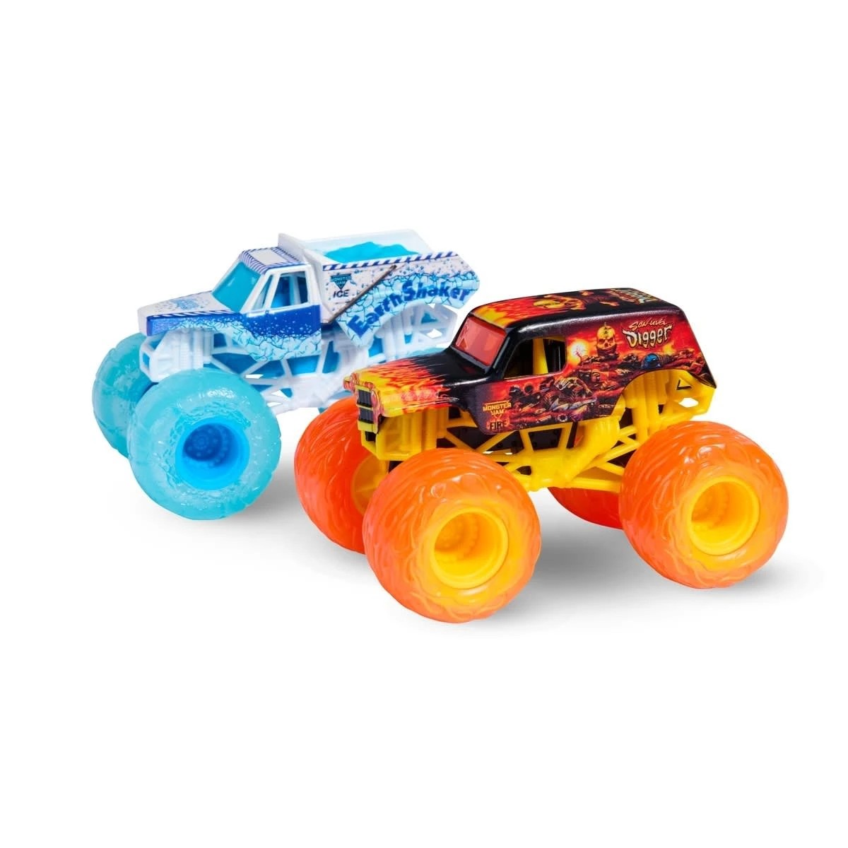 7 2 Pack Monster Jam 1:64 Scale True Metal Fire and Ice Trucks - Assorted, 7 of 7
