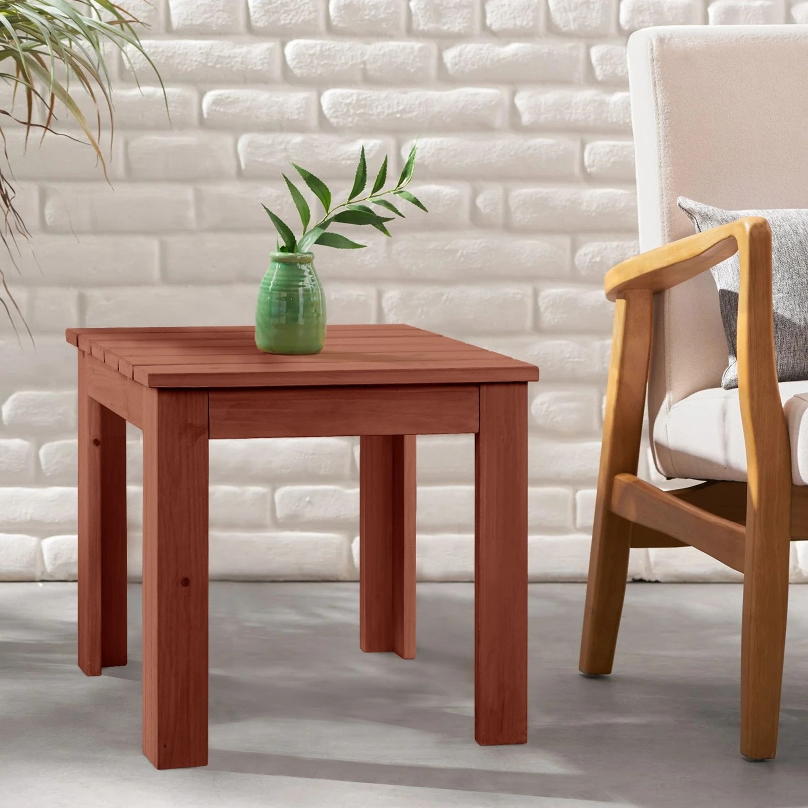 3 Alfordson Adirondack Chair Table 2PCS Set Wooden Outdoor Furniture Beach - Brown, 3 of 9