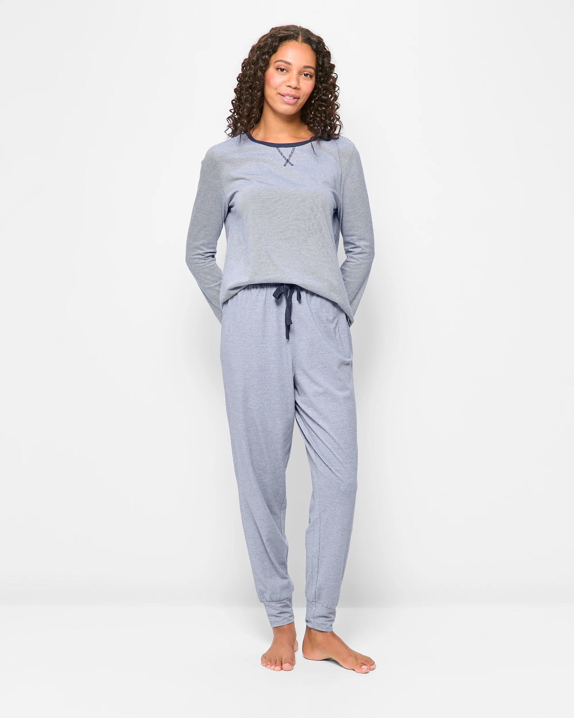 1 Target Australian Cotton Jogger Sleep Pants NAVY STRIPE, 1 of 5