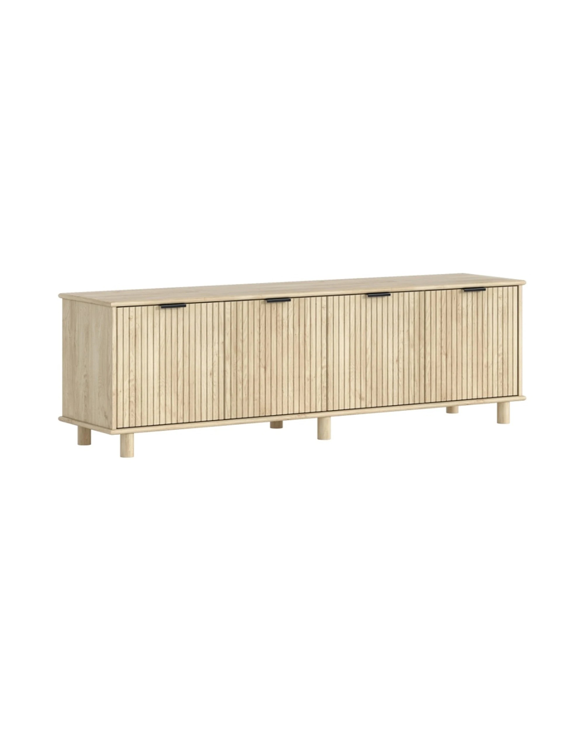 1 Alpine Bay Sorrento 4 Door TV Unit 180cm Swedish Oak - Natural, 1 of 9