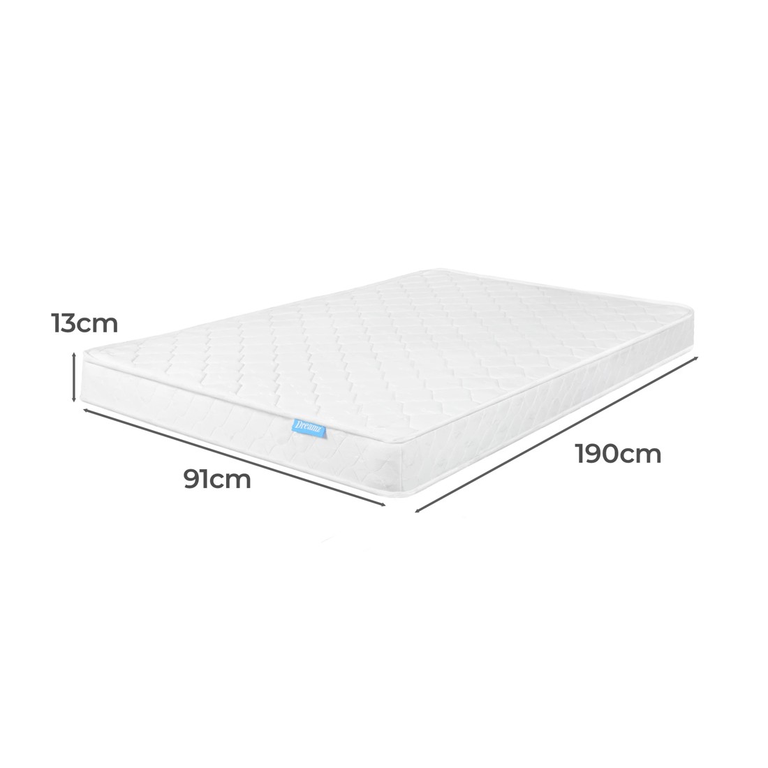 3 Dreamz Single Medium Firm Spring 13cm Mattress, 3 of 6