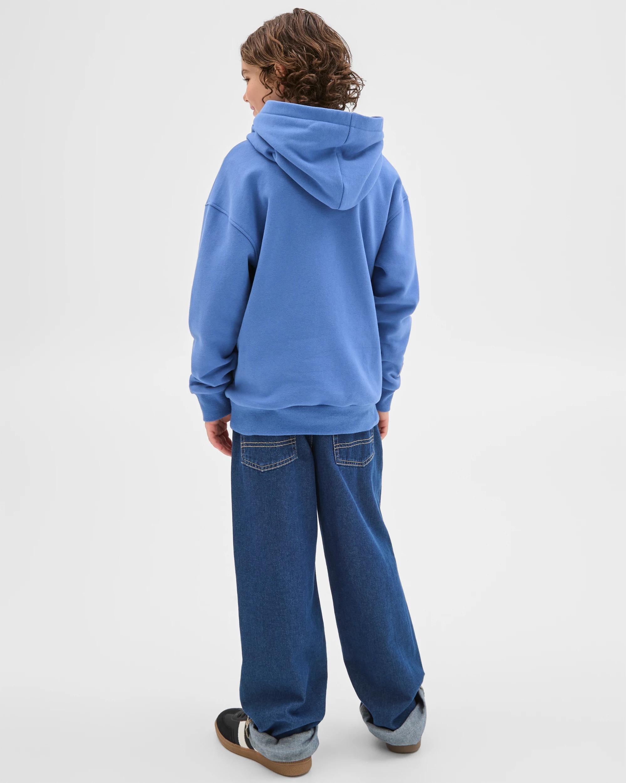 3 NBA Australian Cotton Blend Oversized Popover Jumper BLUE, 3 of 7