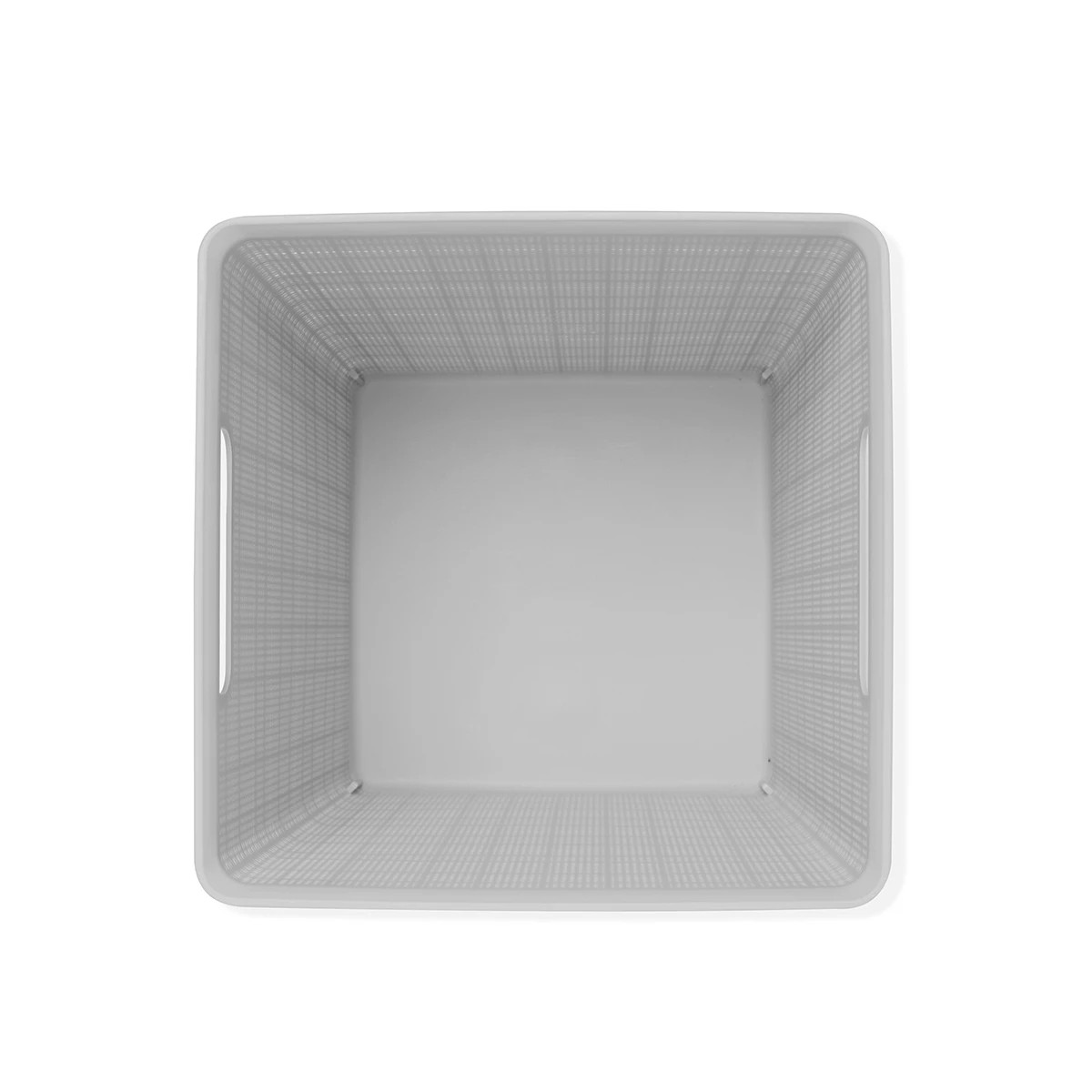 7 15.5L Square Linen Weave Basket - Grey, 7 of 7