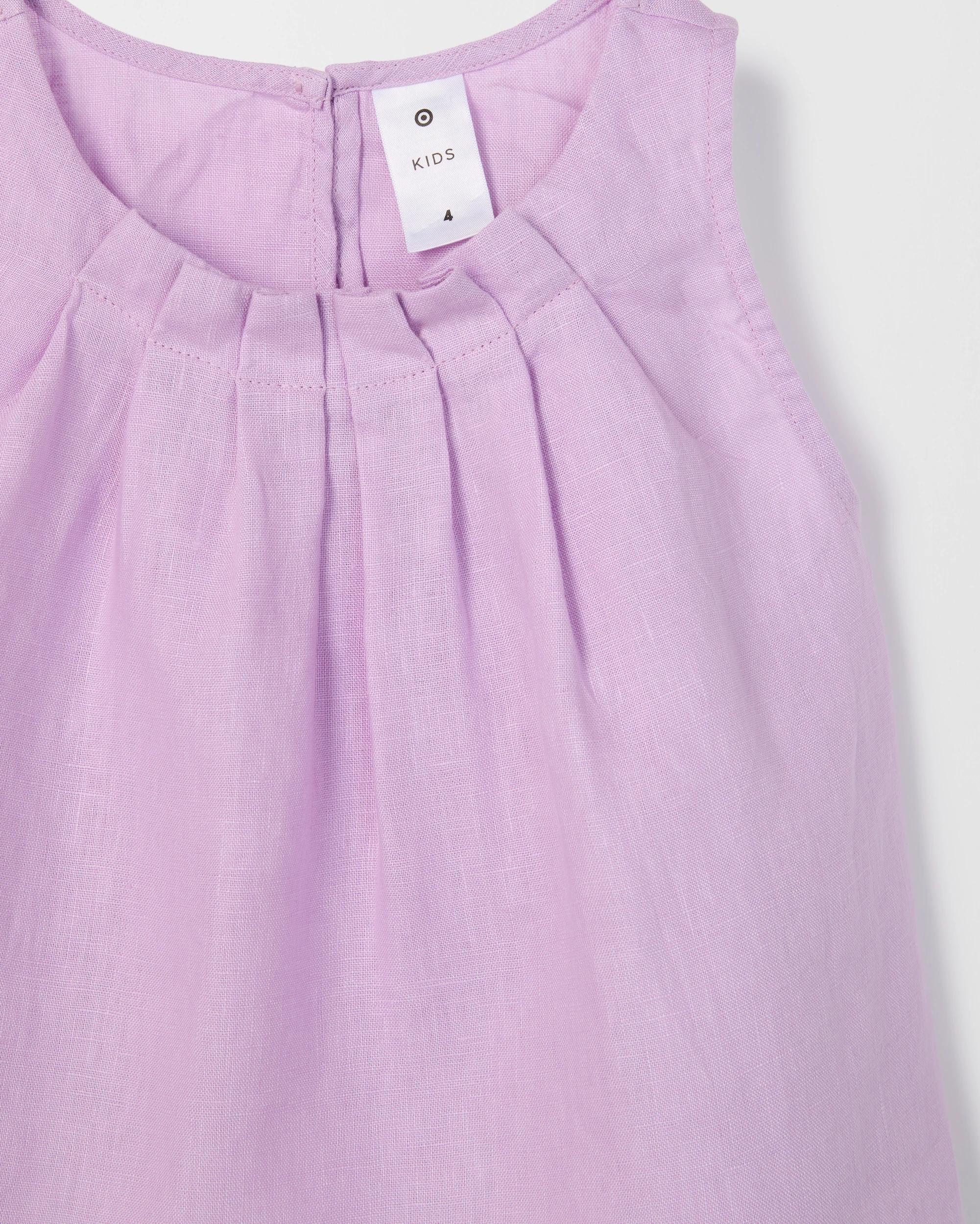 6 Target Kids European Linen Co-ord Tank Top PURPLE, 6 of 6