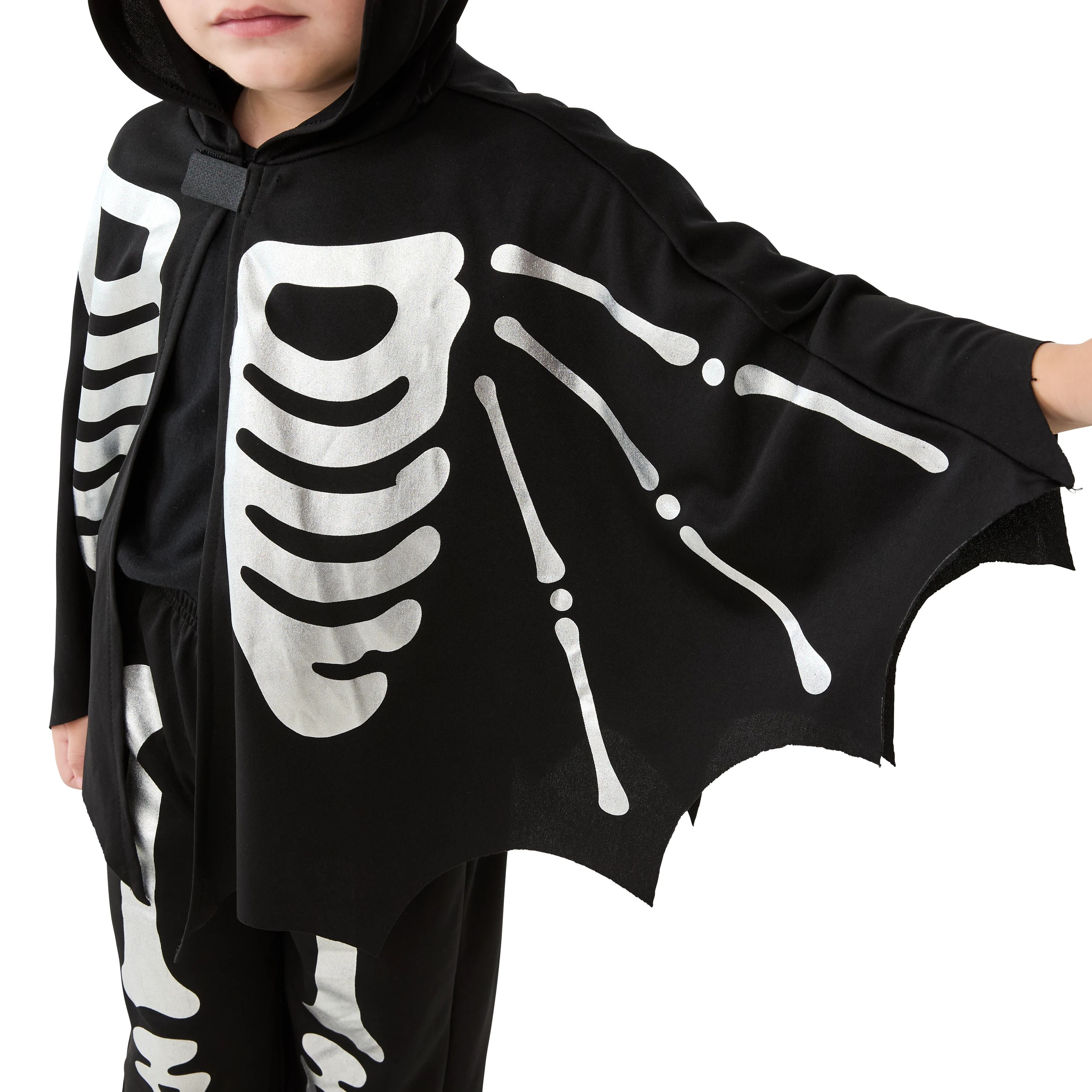 5 2 Piece Skeleton Cape Costume - Ages 2-3, 5 of 10