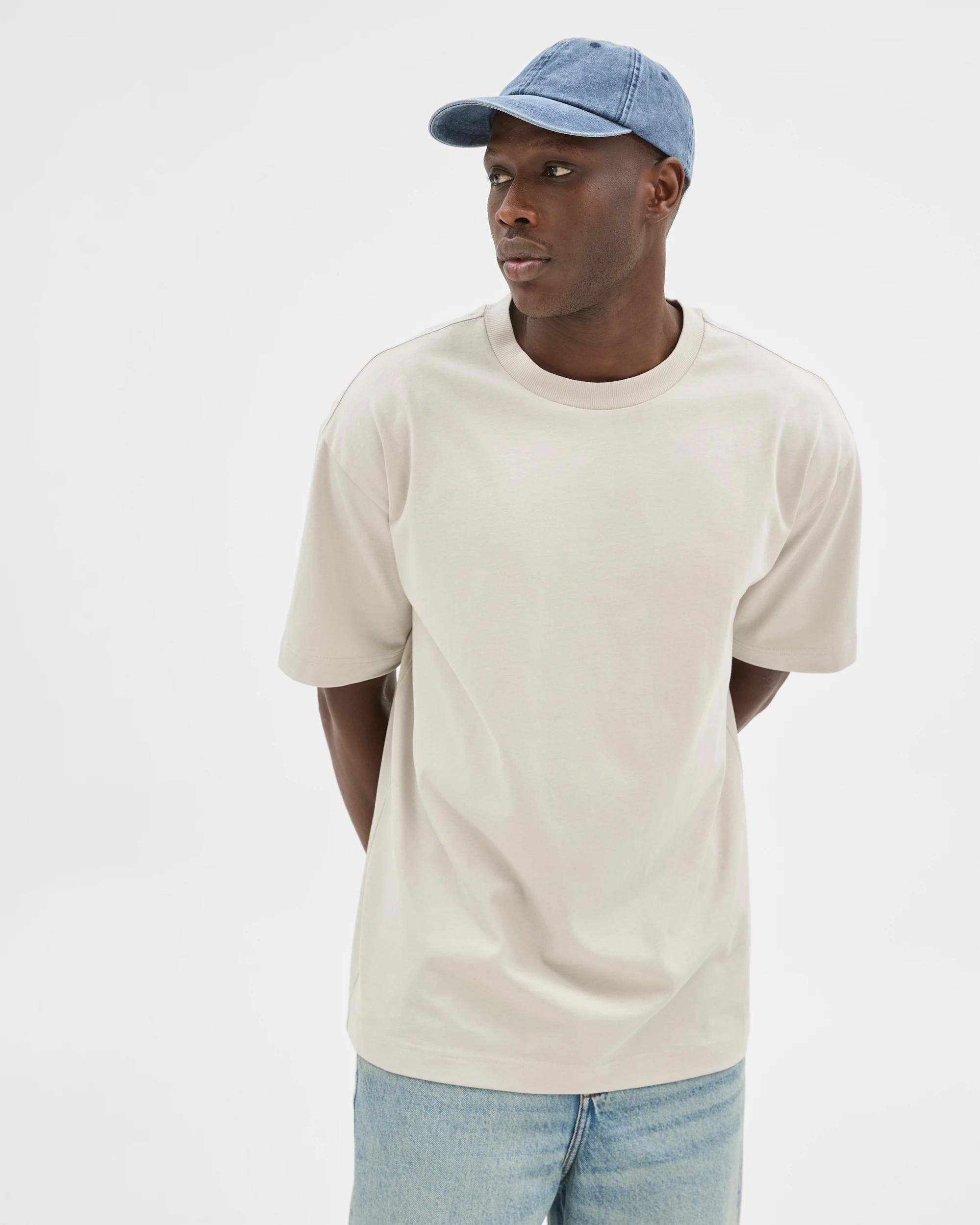 3 Commons Australian Cotton Oversized Heavy Core T-Shirt QUIET GREY, 3 of 6