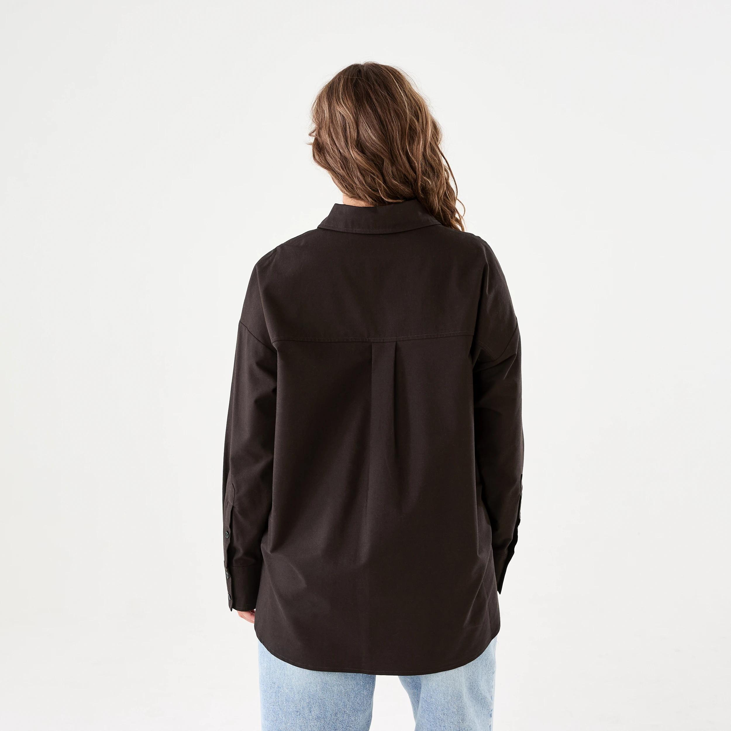 4 Long Sleeve Oxford Shirt MELTED CHOCOLATE, 4 of 6