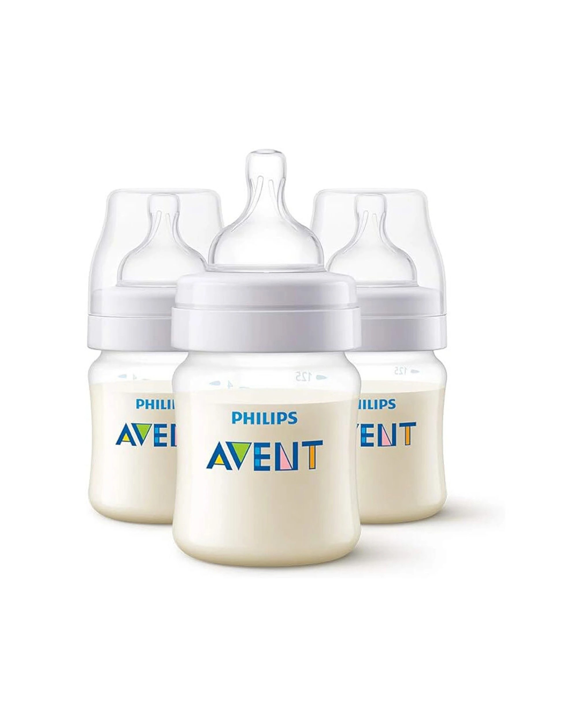 1 Philips Avent Classic Plus PES Feeding Bottle 125ml 3 Pack 0 Months Up - Plain, 1 of 1